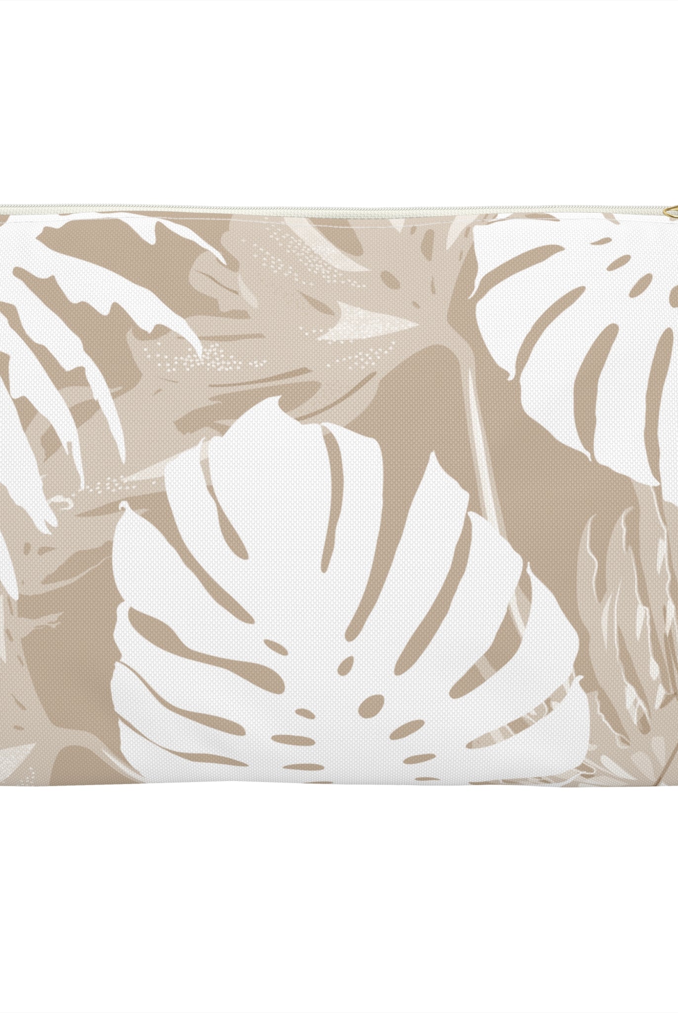 Exotic Monstera Travel Bag Pouches The Local Banyan Large White zipper