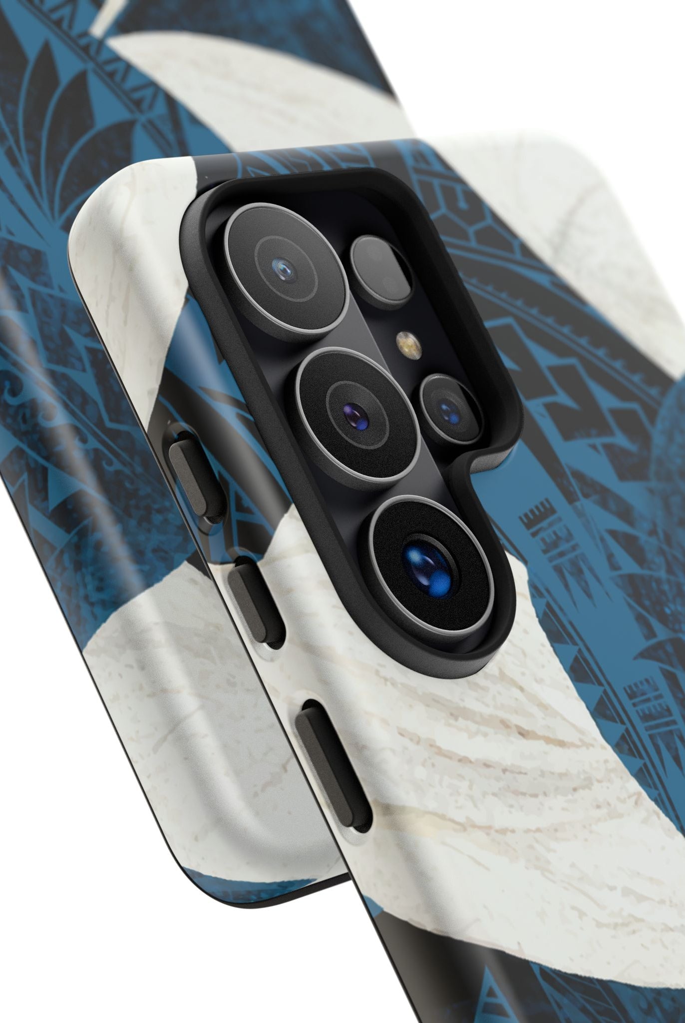Hana Breeze Tough Samsung Galaxy Case Side View - Dual Layer Drop Protection Hawaiian Phone Case - The Local Banyan