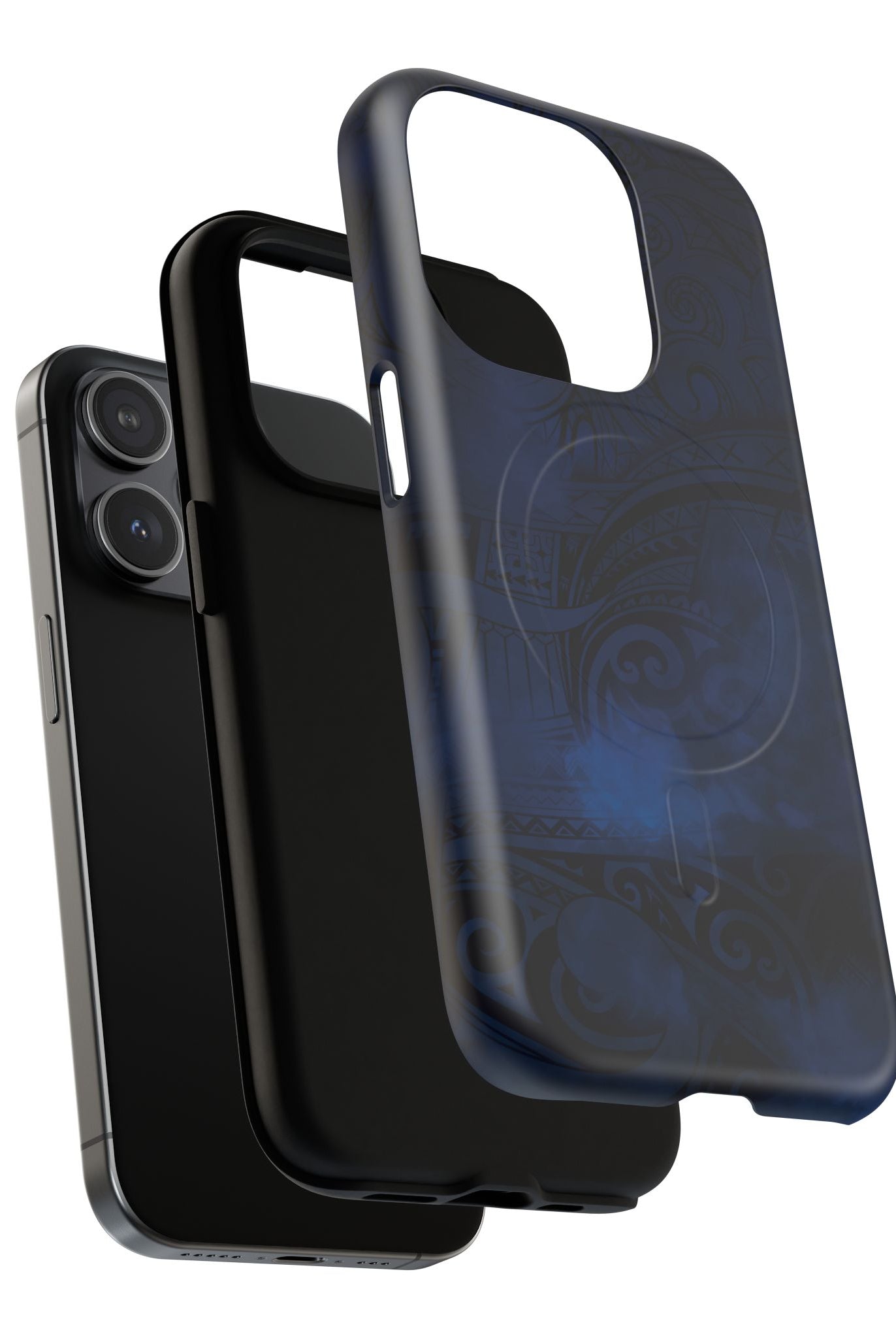 Midnight Essence MagSafe iPhone Case Side View - Dual Layer Drop Protection Hawaiian Phone Case - The Local Banyan