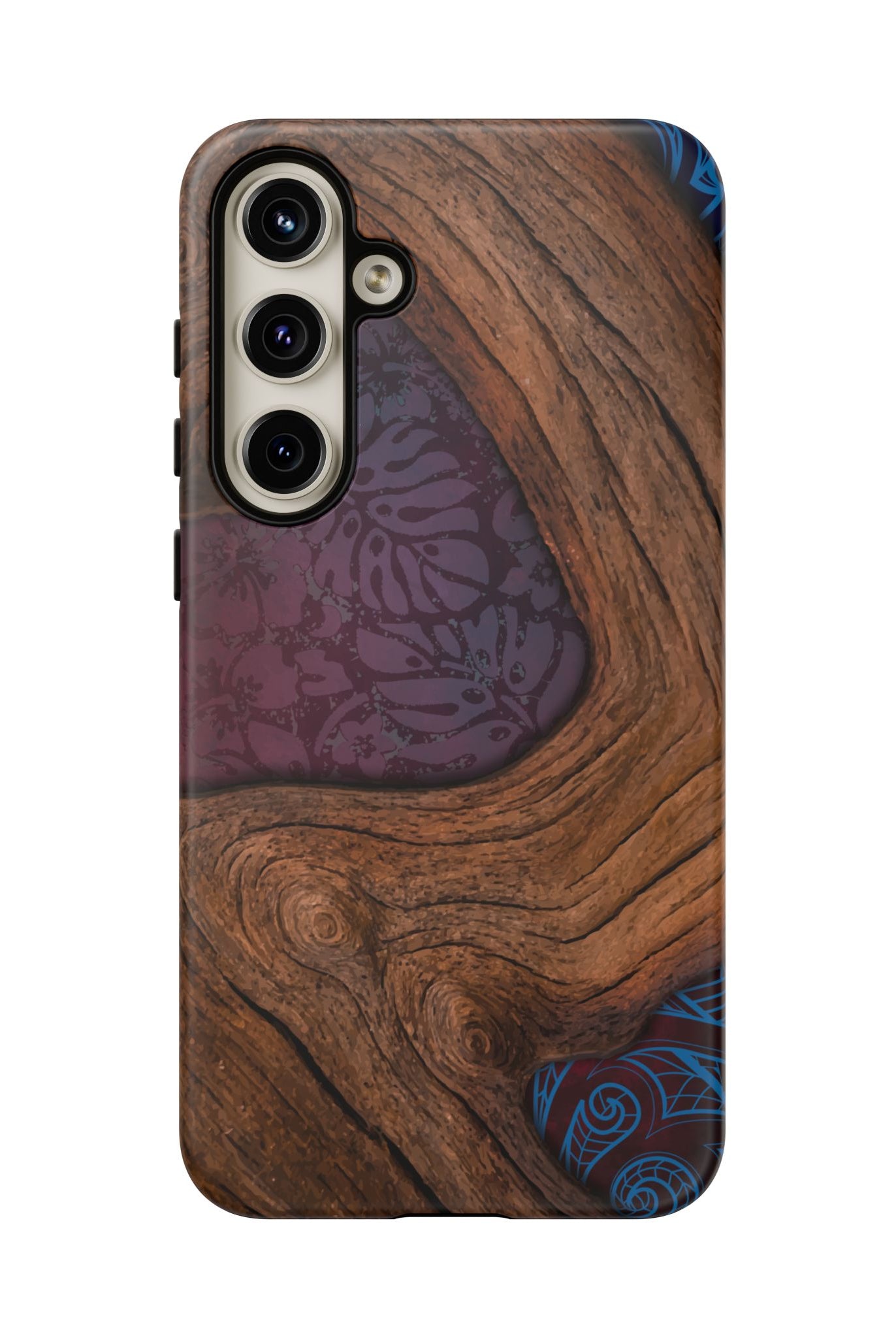 Rooted Tough Samsung Galaxy Case Side View - Dual Layer Drop Protection Hawaiian Phone Case - The Local Banyan