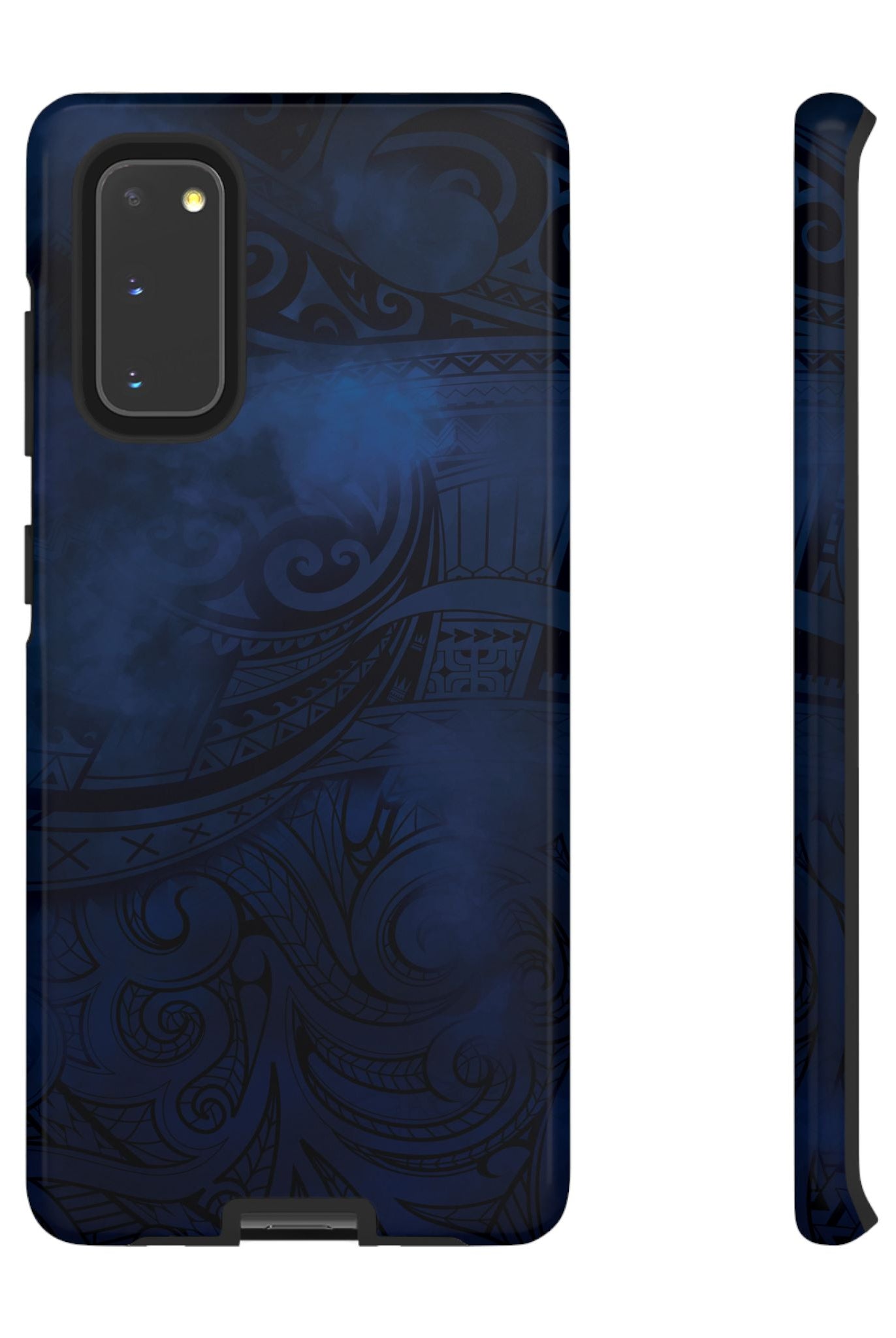 Midnight Essence Tough Samsung Galaxy Case Samsung Galaxy S20 Glossy - Hawaiian Midnight Navy Polynesian Tribal Design - The Local Banyan