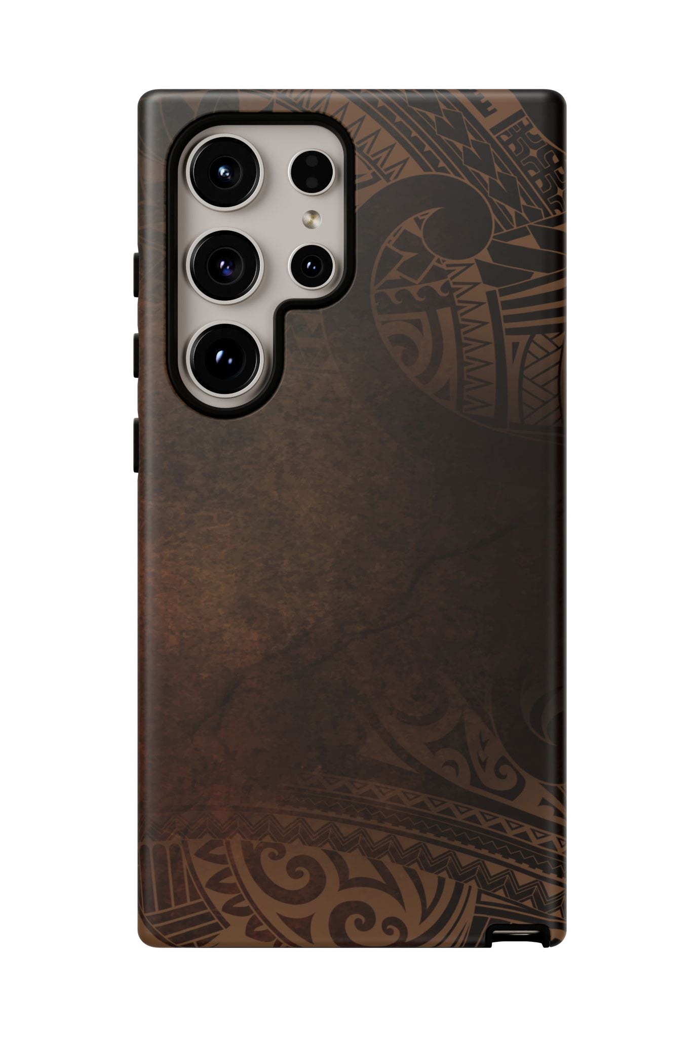 Woman holding Aloha Aina Tough Samsung Galaxy Case - Hawaiian Earth Tone Polynesian Tribal Design - The Local Banyan