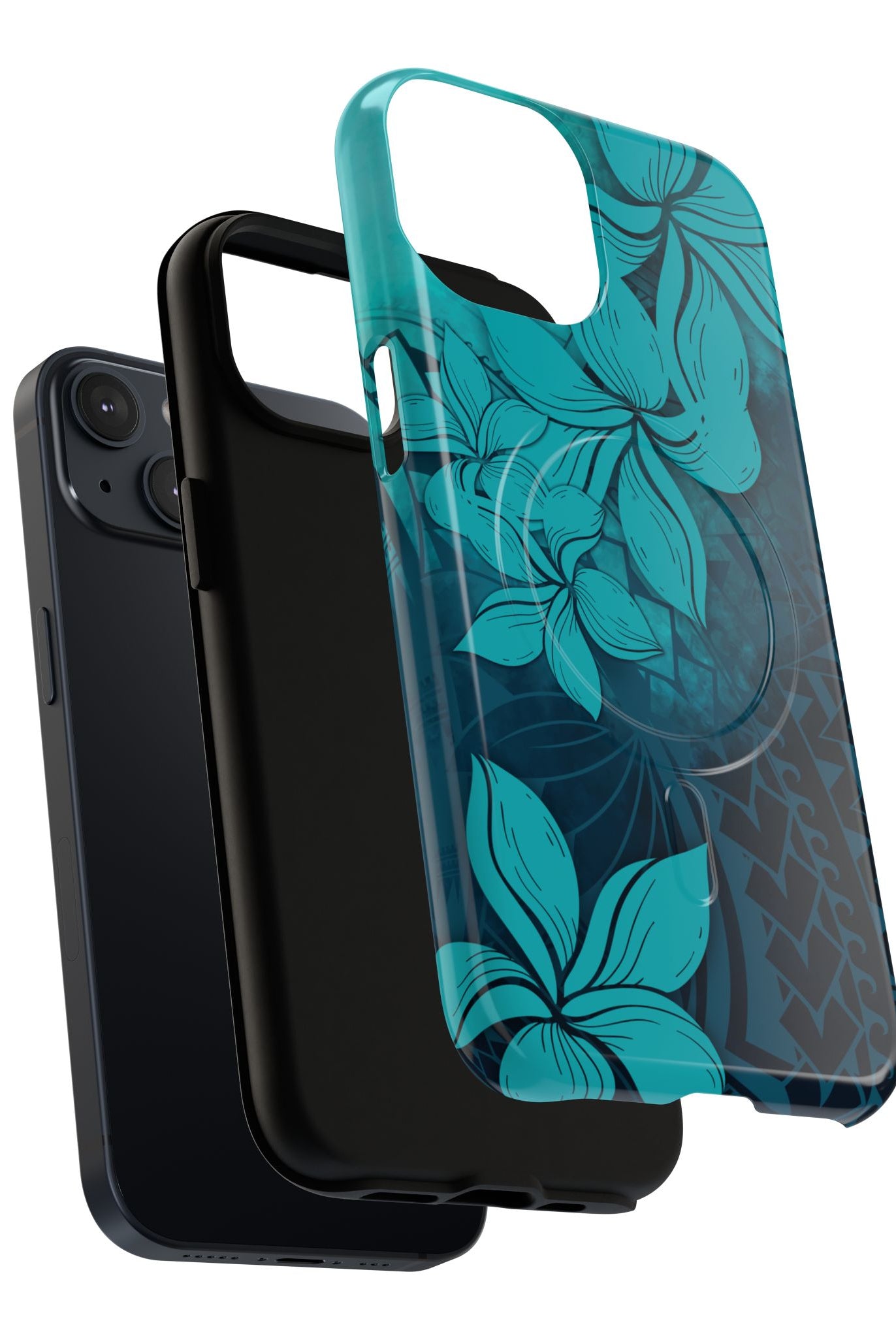 Moana Bloom MagSafe iPhone Case Side View - Dual Layer Drop Protection Hawaiian Phone Case - The Local Banyan