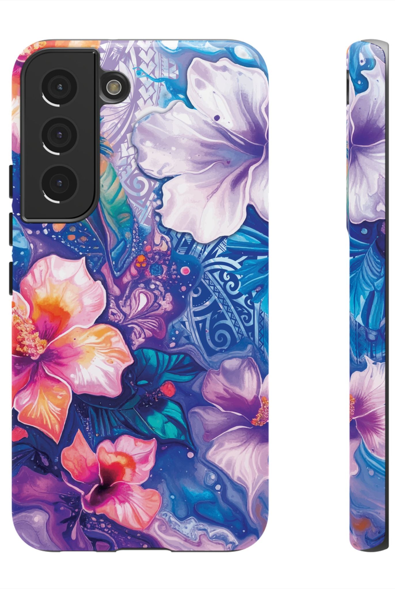 Aloha Wai Tough Samsung Galaxy Case Samsung Galaxy S22 Glossy - Hawaiian Aloha Tropical Floral Design - The Local Banyan