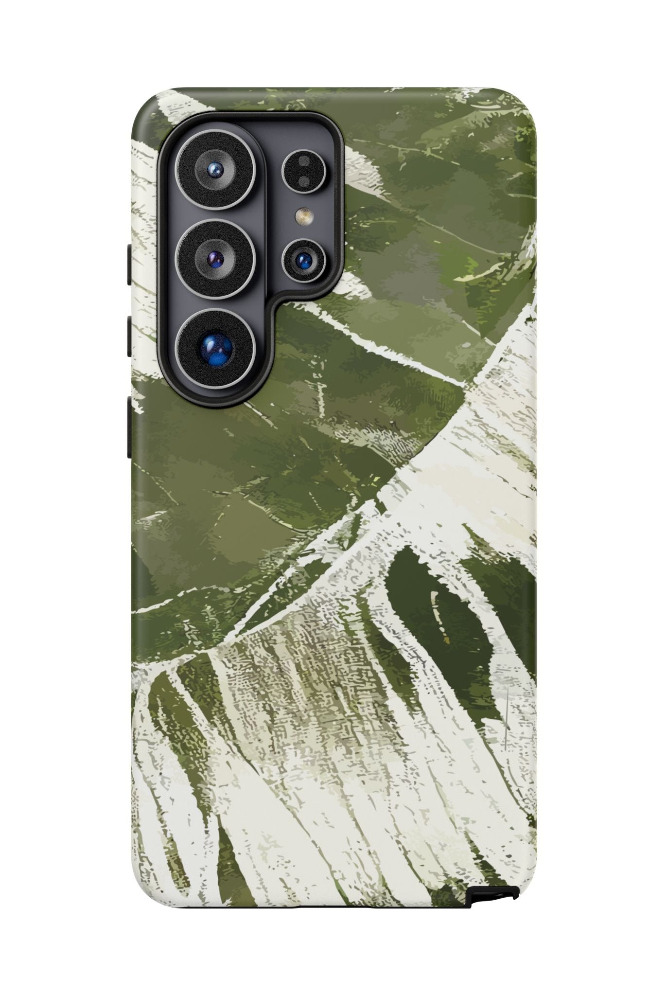 Island Breeze Tough Samsung Galaxy Case Samsung Galaxy S26 Ultra Matte - Hawaiian Palm Leaf Olive Green Botanical Design - The Local Banyan