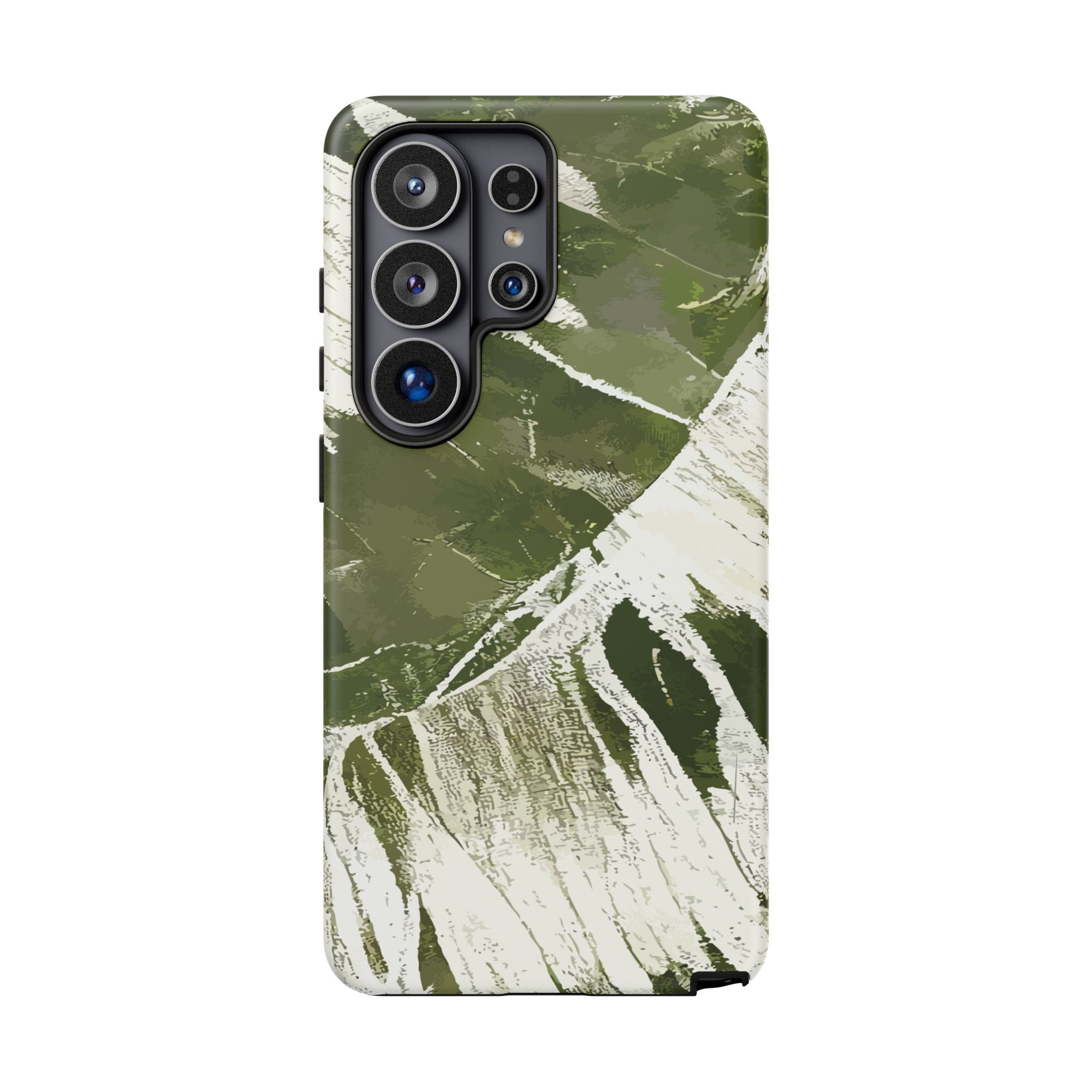 Island Breeze Tough Samsung Galaxy Case Samsung Galaxy S26 Ultra Matte - Hawaiian Palm Leaf Olive Green Botanical Design - The Local Banyan