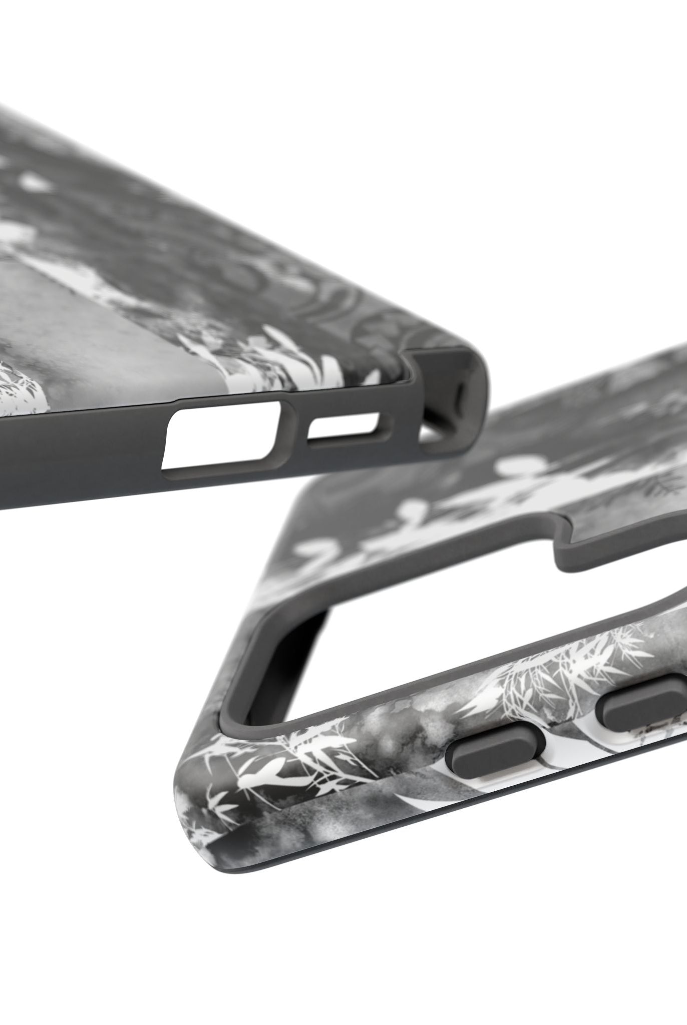Monochrome Oasis Tough Samsung Galaxy Case Side View - Dual Layer Drop Protection Hawaiian Phone Case - The Local Banyan