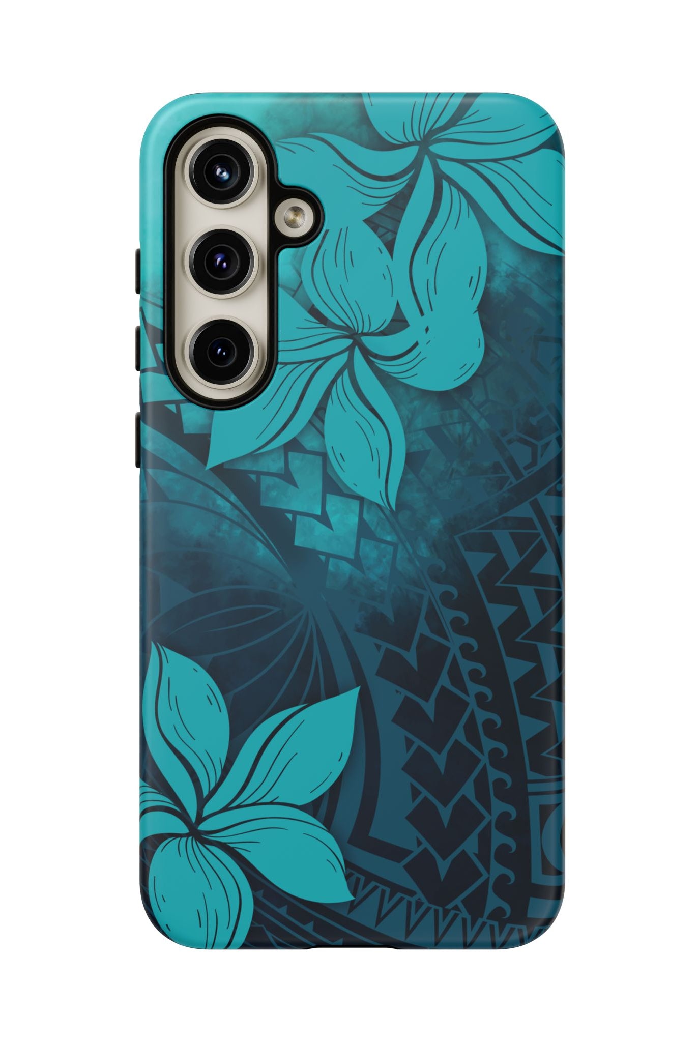 Moana Bloom Tough Samsung Galaxy Case Side View - Dual Layer Drop Protection Hawaiian Phone Case - The Local Banyan
