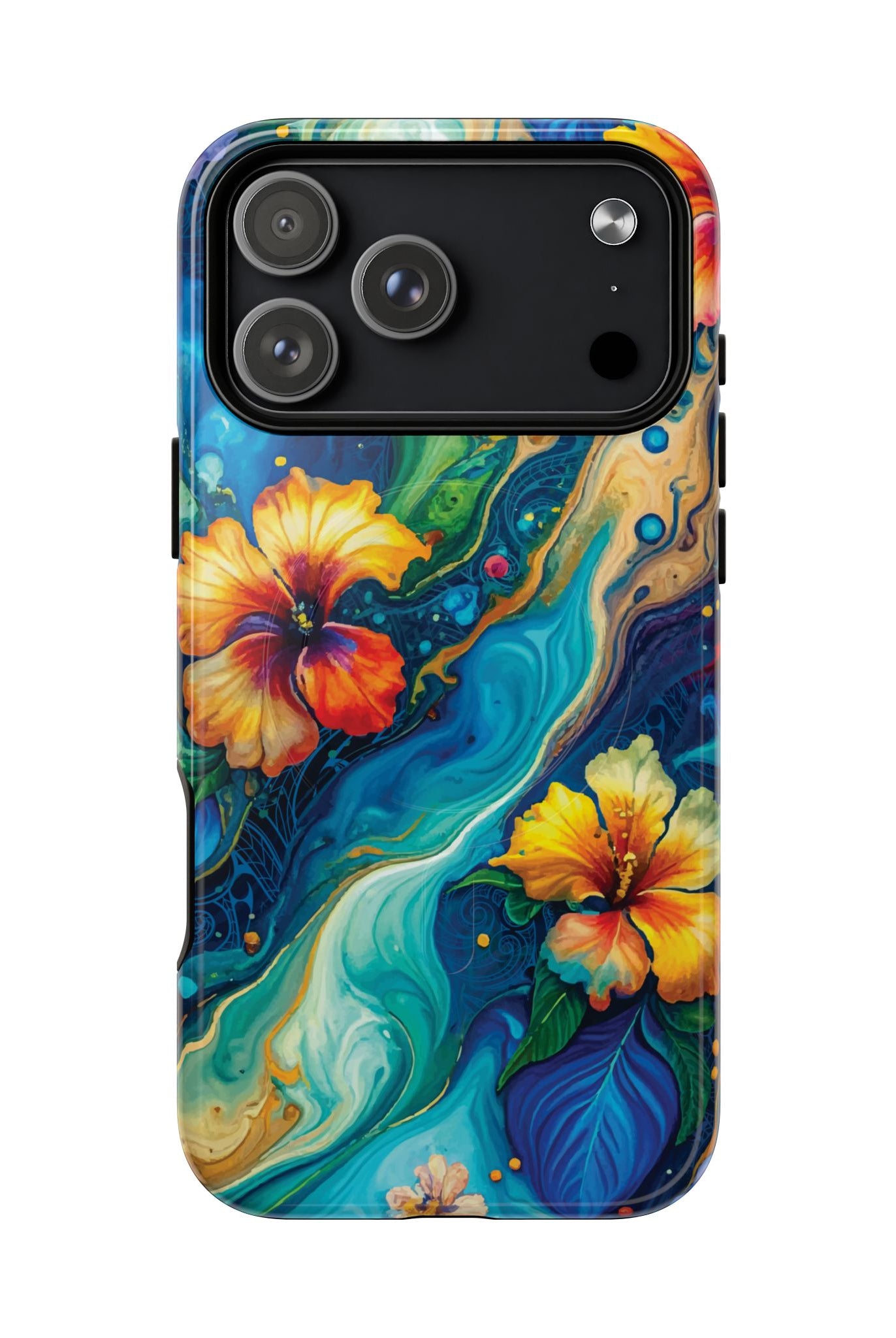 Aloalo Drift MagSafe iPhone Case Side View - Dual Layer Drop Protection Hawaiian Phone Case - The Local Banyan