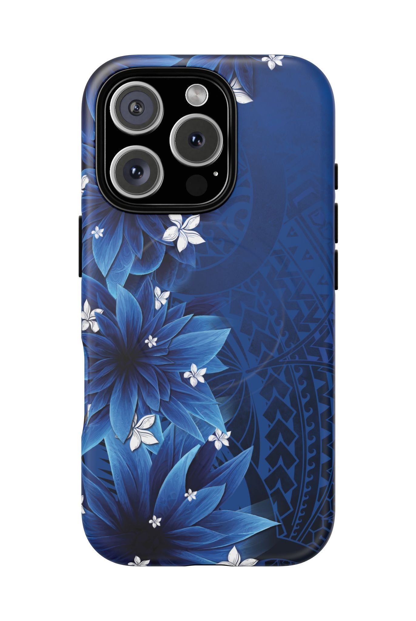 Hoku Pua MagSafe iPhone Case iPhone 16 Pro Matte - Hawaiian Blue Star Flower Polynesian Design - The Local Banyan