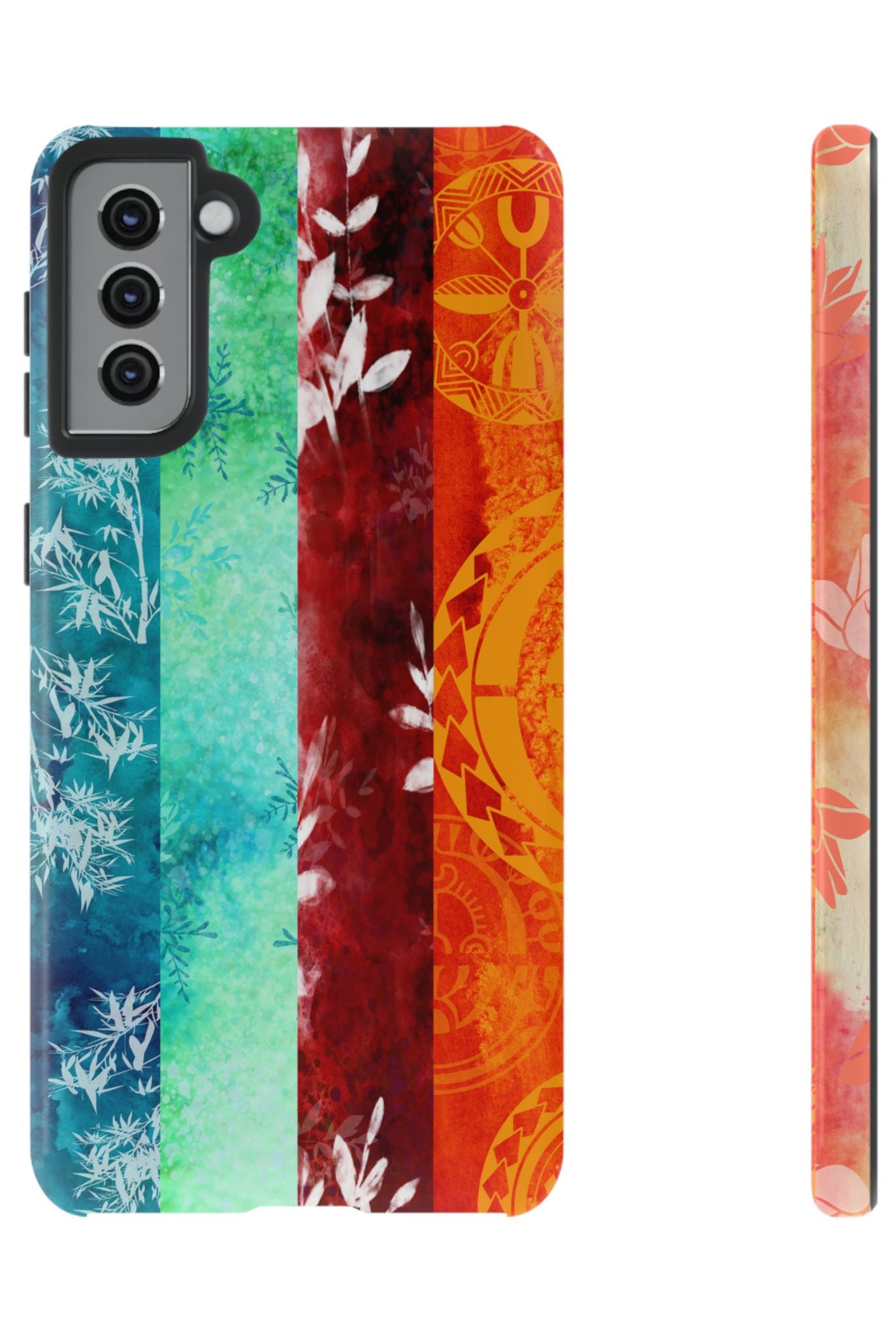 Island Vibes Tough Samsung Galaxy Case Samsung Galaxy S21 Plus Glossy - Hawaiian Colorful Tropical Floral Design - The Local Banyan