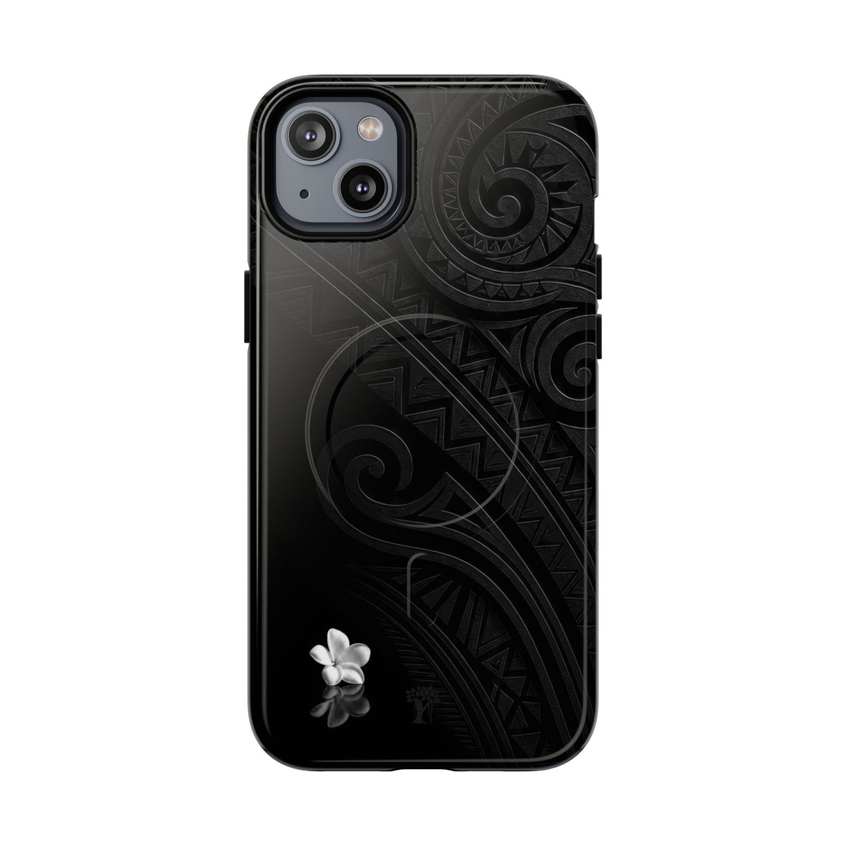 Plumeria Aka Magnetic Case for iPhone iPhone 14 Plus Glossy The Local Banyan