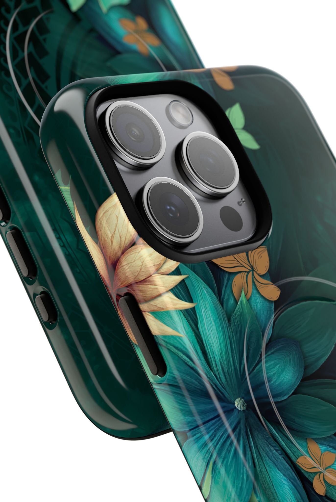 Aloha Whispers MagSafe iPhone Case Side View - Dual Layer Drop Protection Hawaiian Phone Case - The Local Banyan