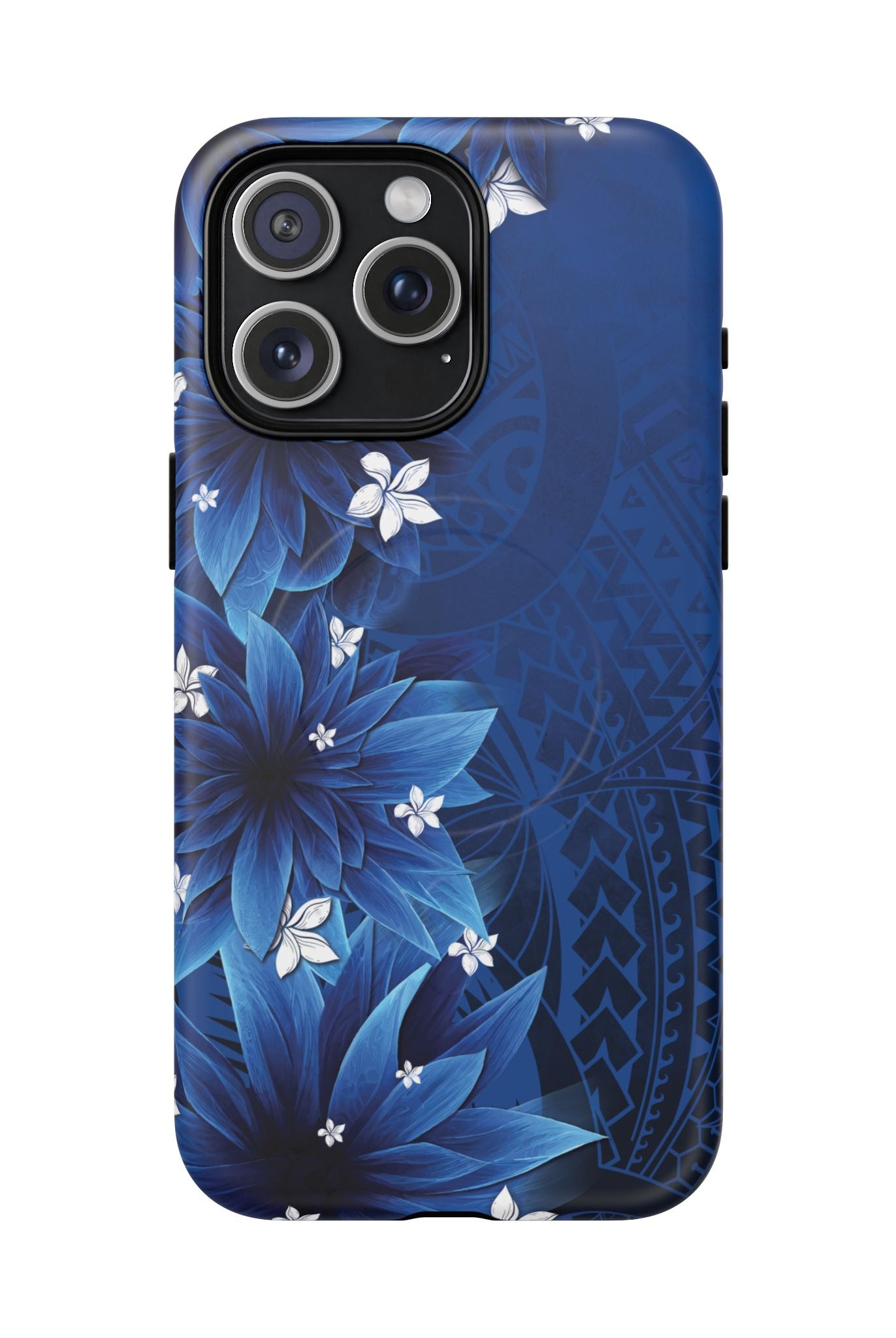 Hoku Pua MagSafe iPhone Case iPhone 15 Pro Max Matte - Hawaiian Blue Star Flower Polynesian Design - The Local Banyan