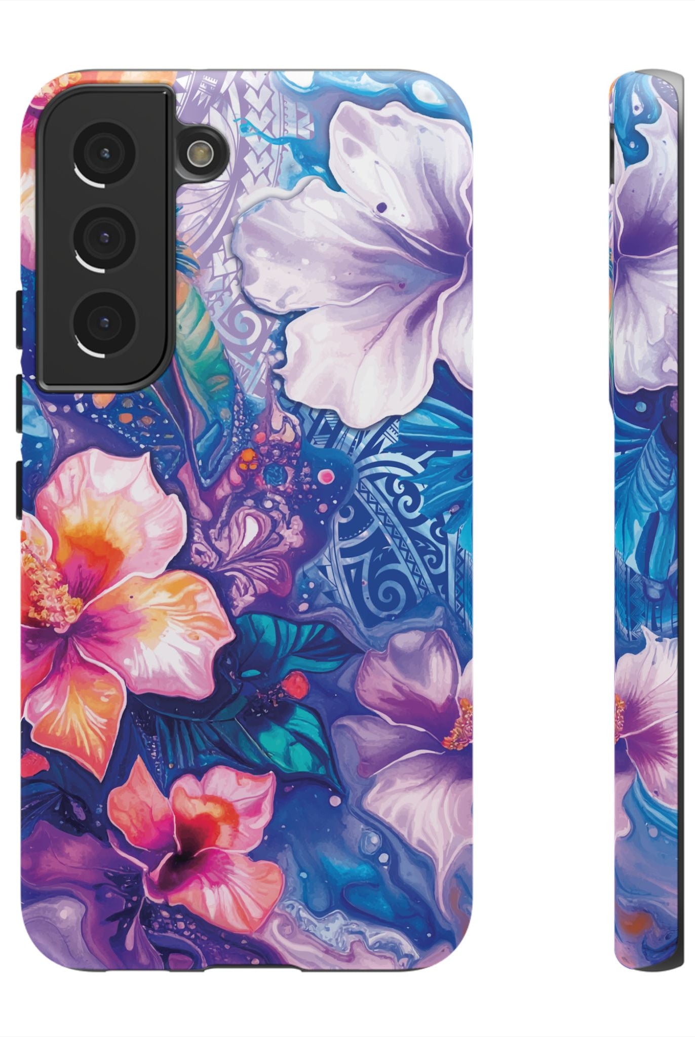 Aloha Wai Tough Samsung Galaxy Case Samsung Galaxy S22 Matte - Hawaiian Aloha Tropical Floral Design - The Local Banyan