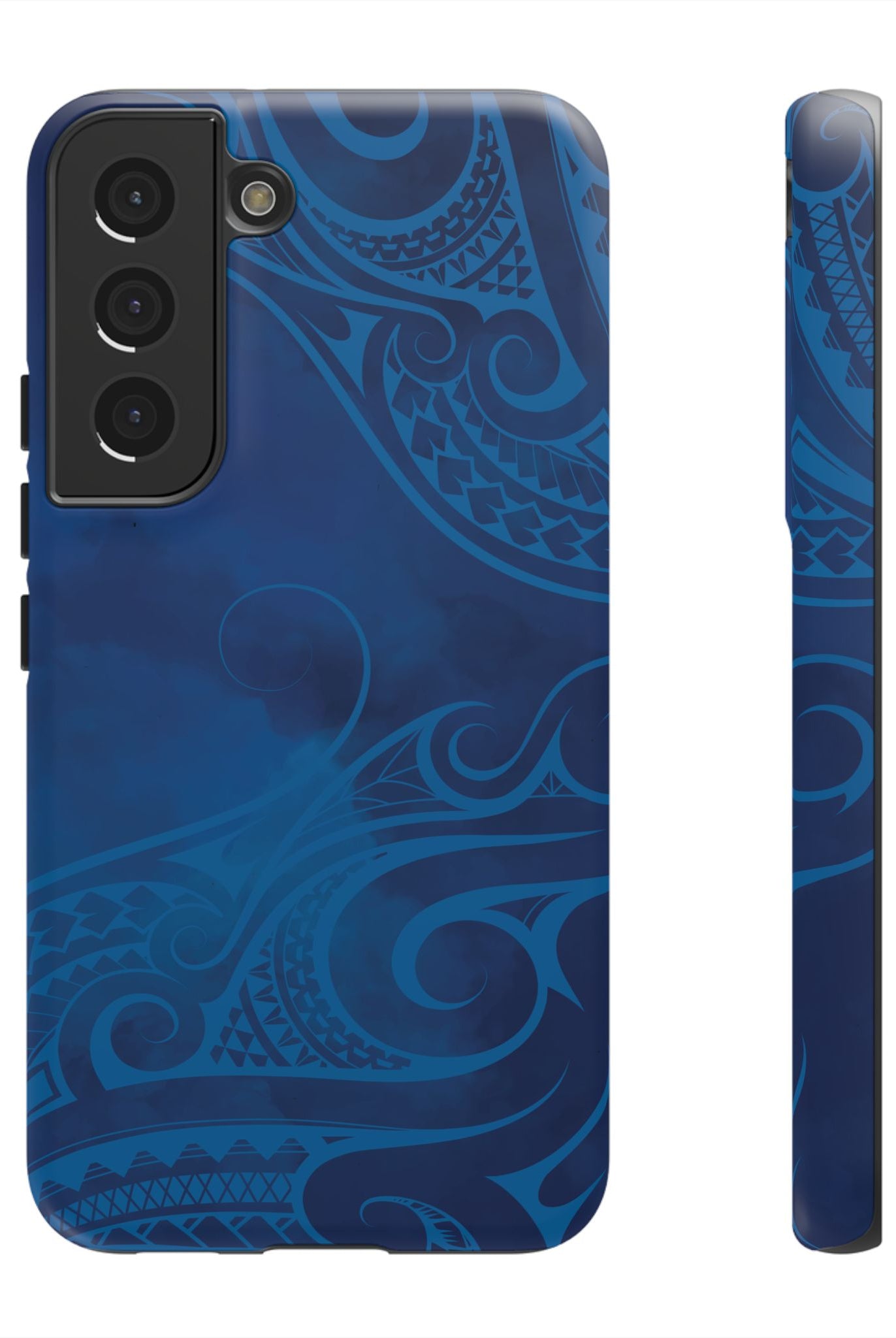 Kai Legacy Tough Samsung Galaxy Case Samsung Galaxy S22 Matte - Hawaiian Ocean Blue Polynesian Tribal Design - The Local Banyan