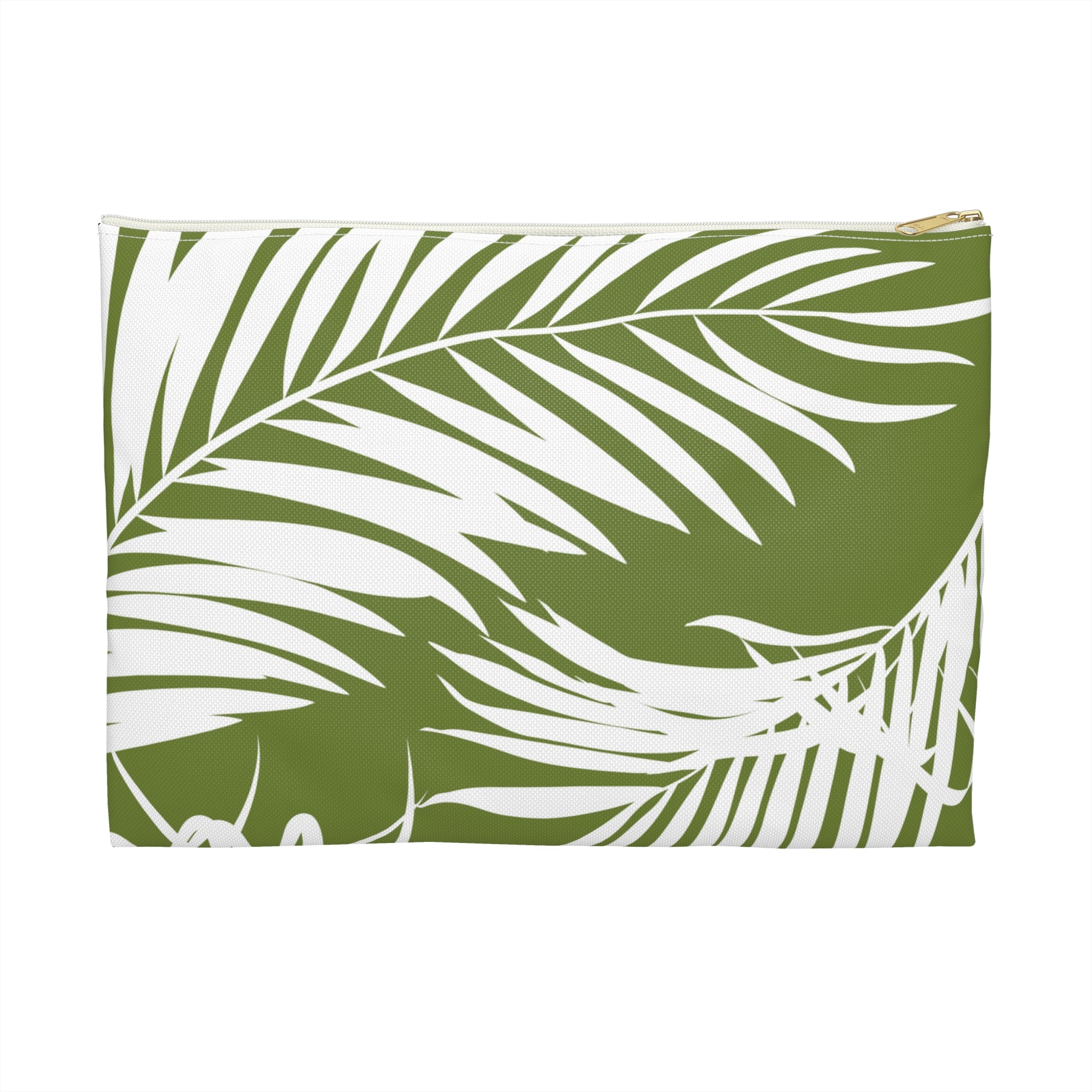 Tropical Palms Travel Pouch Bag Pouches The Local Banyan Small White zipper