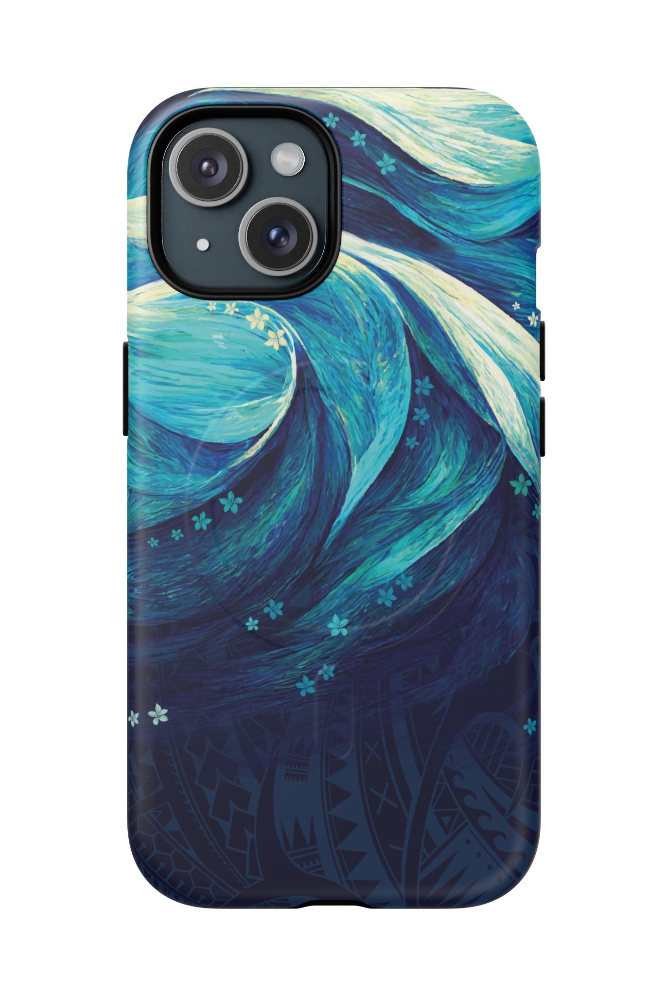 Eternal Mana MagSafe iPhone Case iPhone 15 Matte - Hawaiian Ocean Wave Polynesian Tribal Design - The Local Banyan