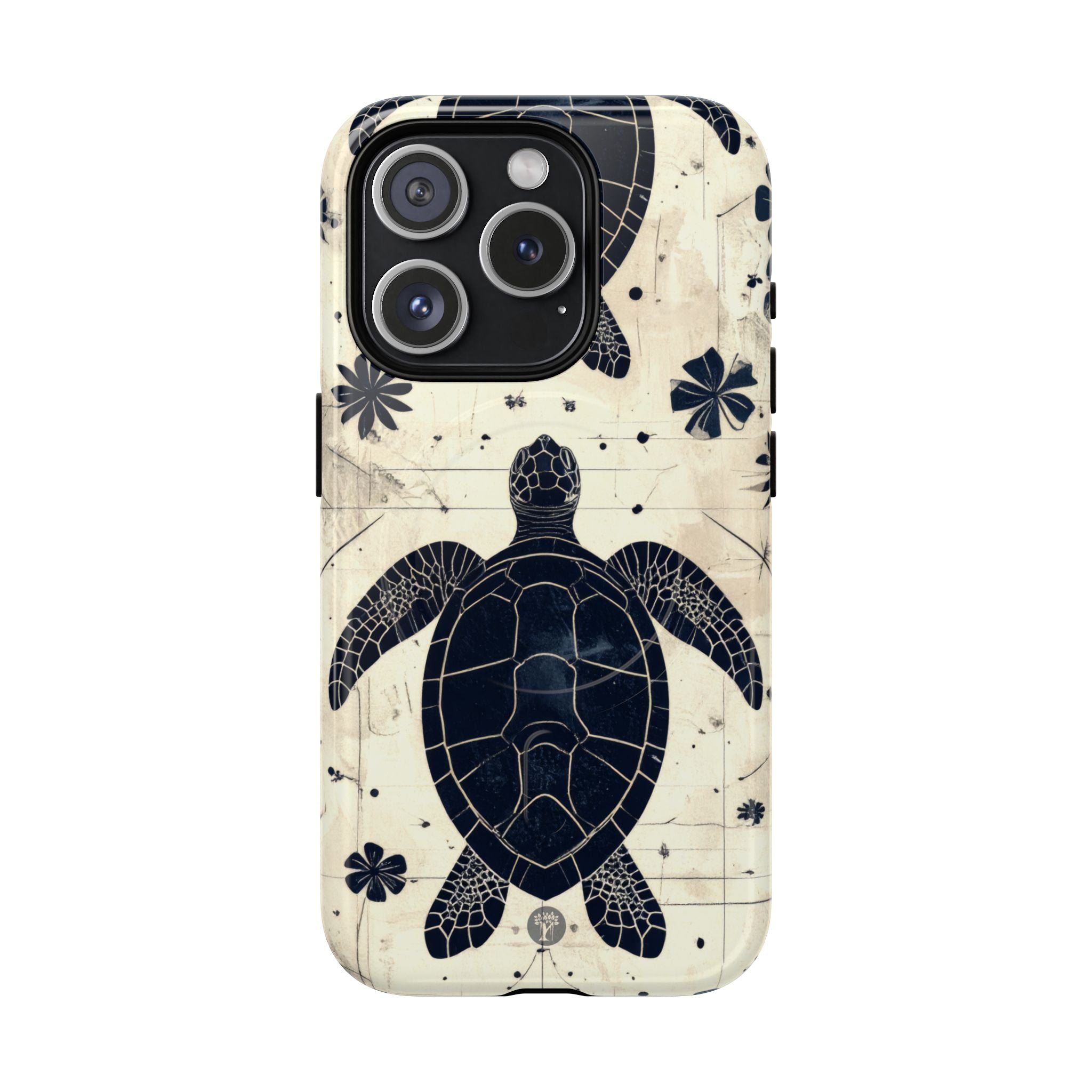 Tapa Keʻa Honu Magnetic Case for iPhone iPhone 15 Pro Glossy The Local Banyan