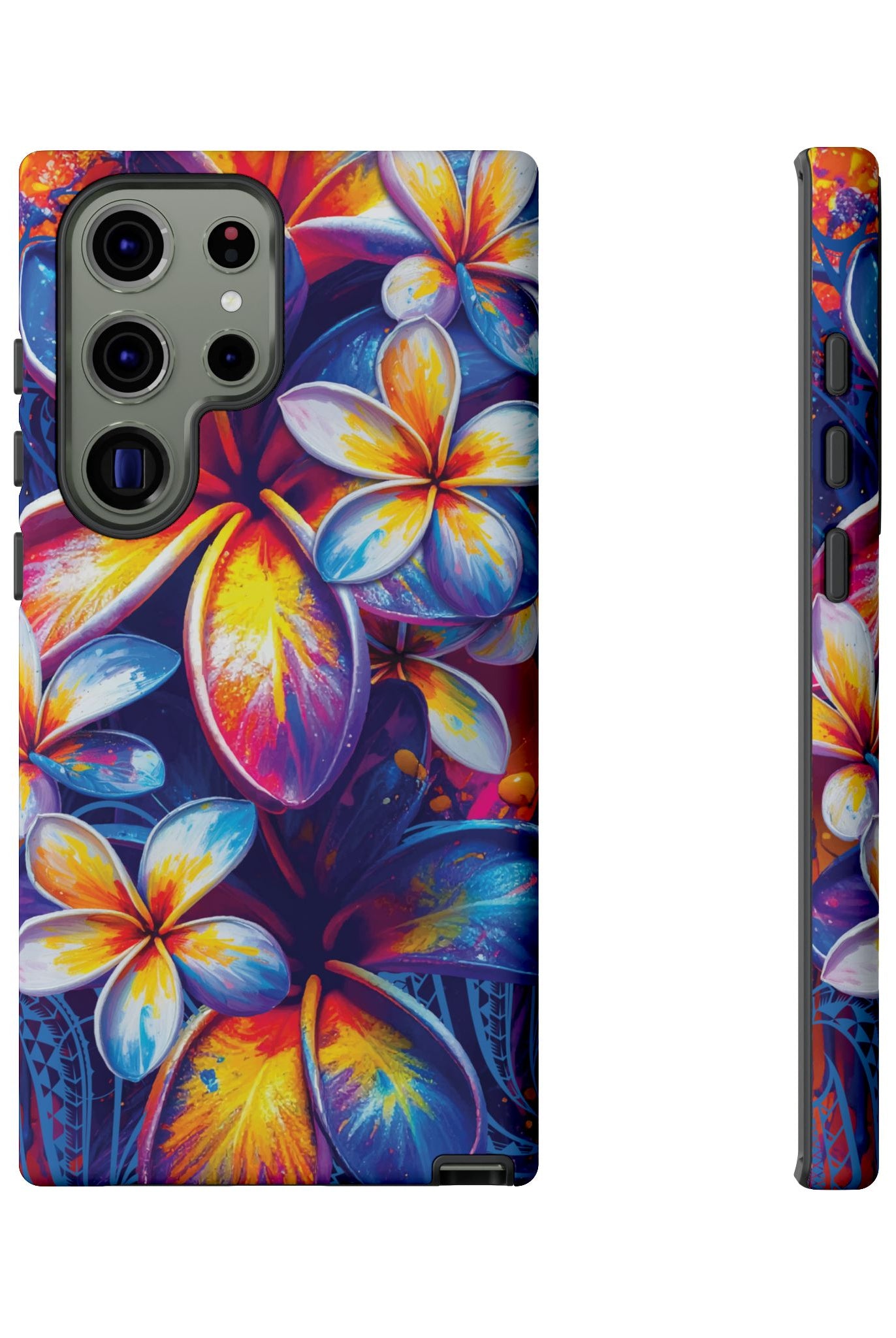 Sunset Ink Tough Samsung Galaxy Case Side View - Dual Layer Drop Protection Hawaiian Phone Case - The Local Banyan