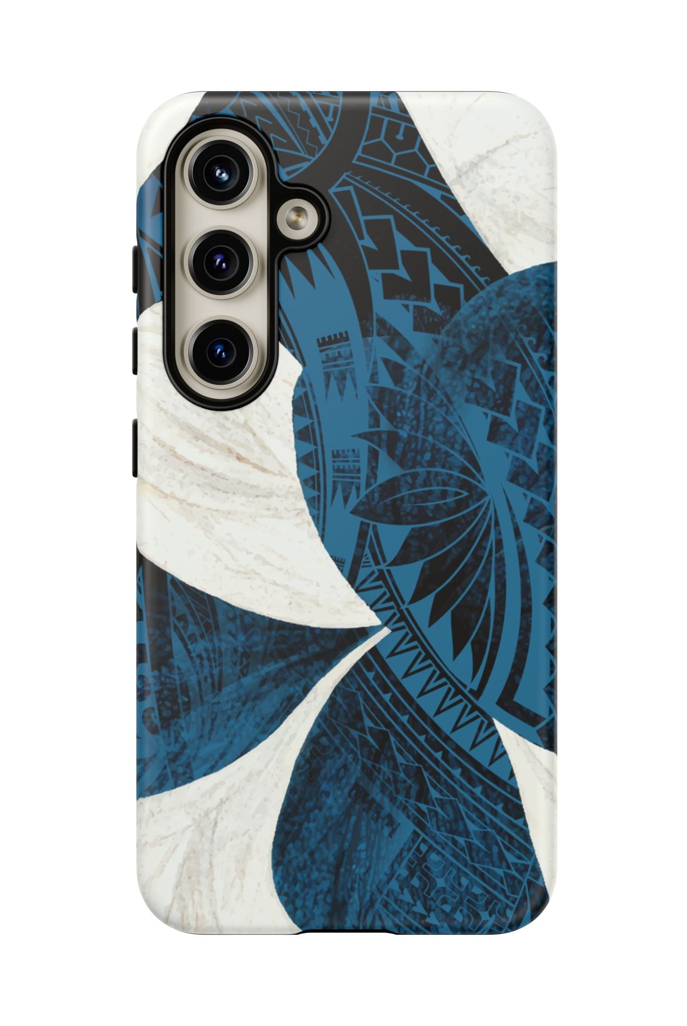 Hana Breeze Tough Samsung Galaxy Case Side View - Dual Layer Drop Protection Hawaiian Phone Case - The Local Banyan