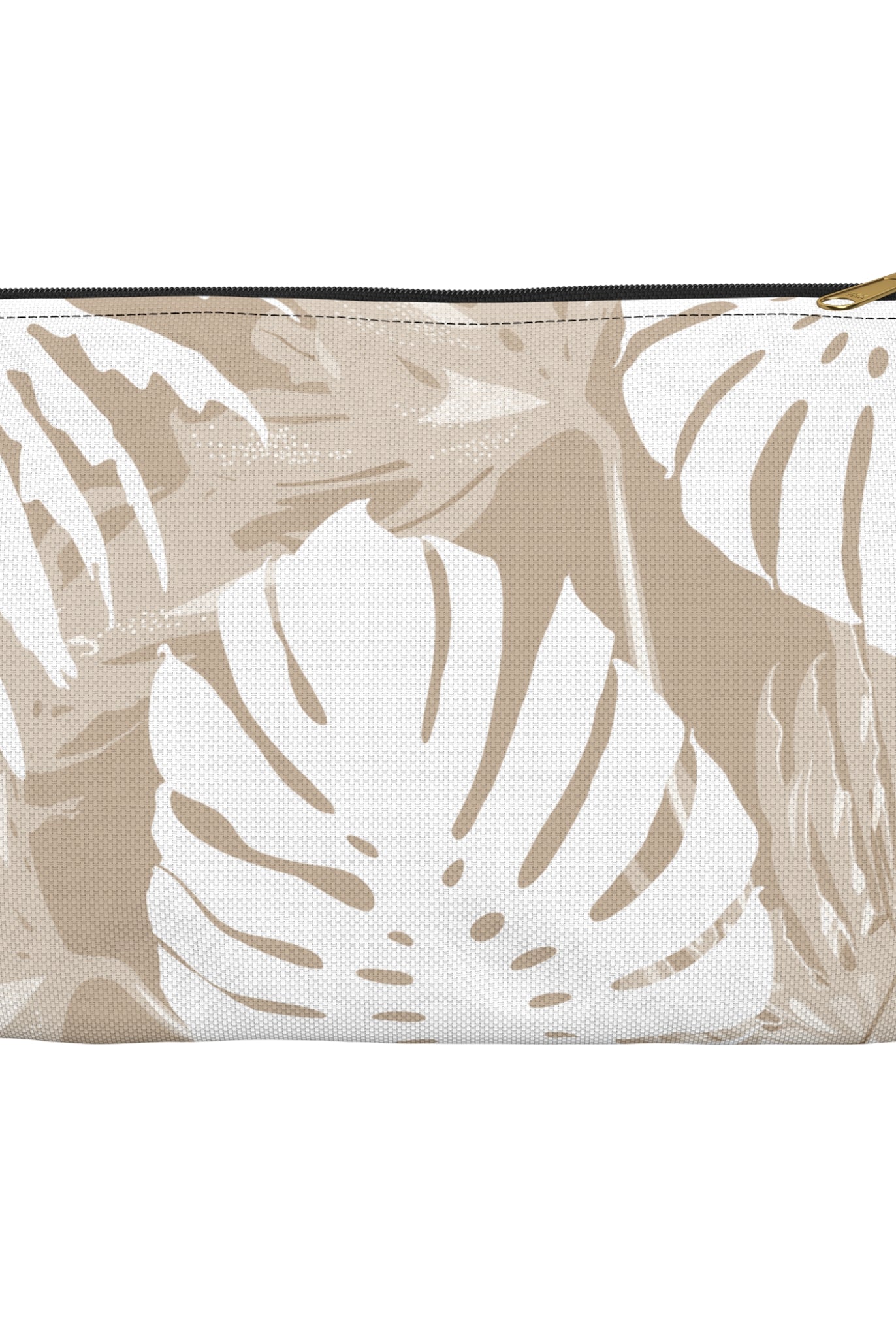 Exotic Monstera Travel Bag Pouches The Local Banyan Small Black zipper