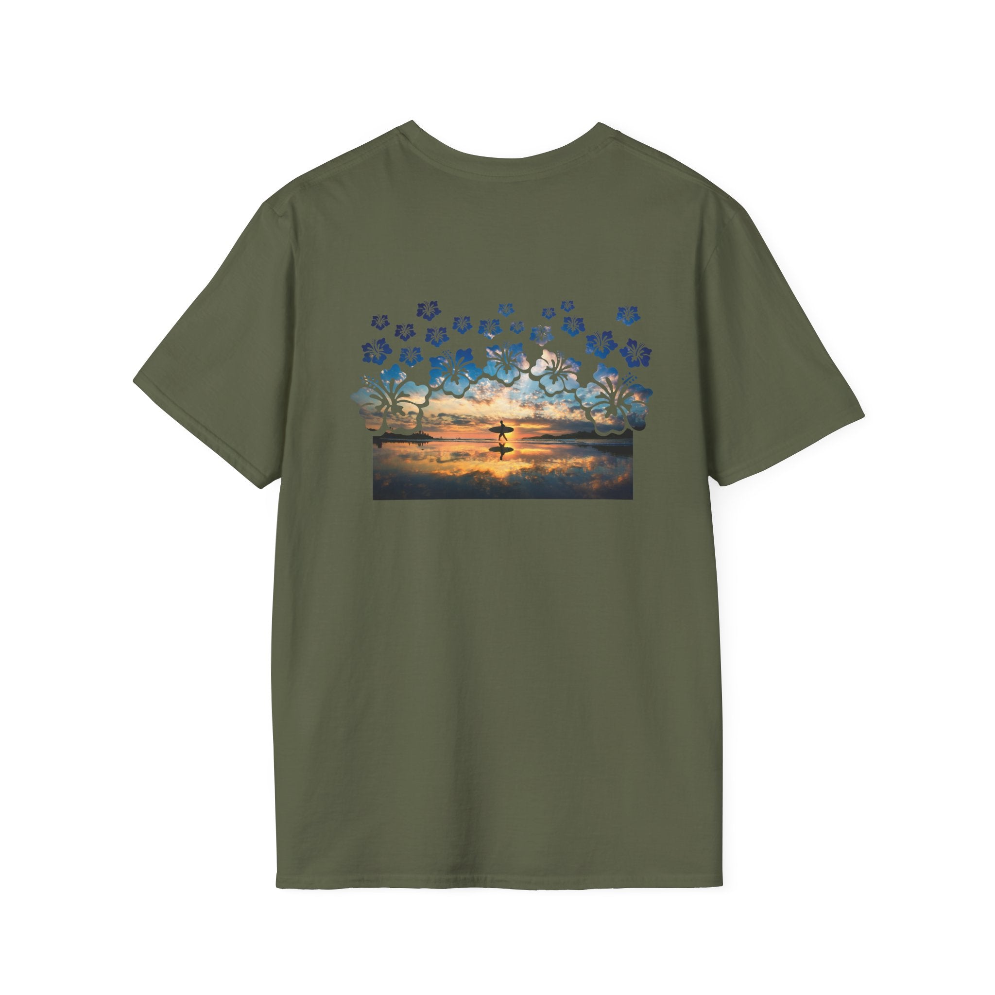 Sunset Surfer Soft Style Tee T-Shirt The Local Banyan Military Green S