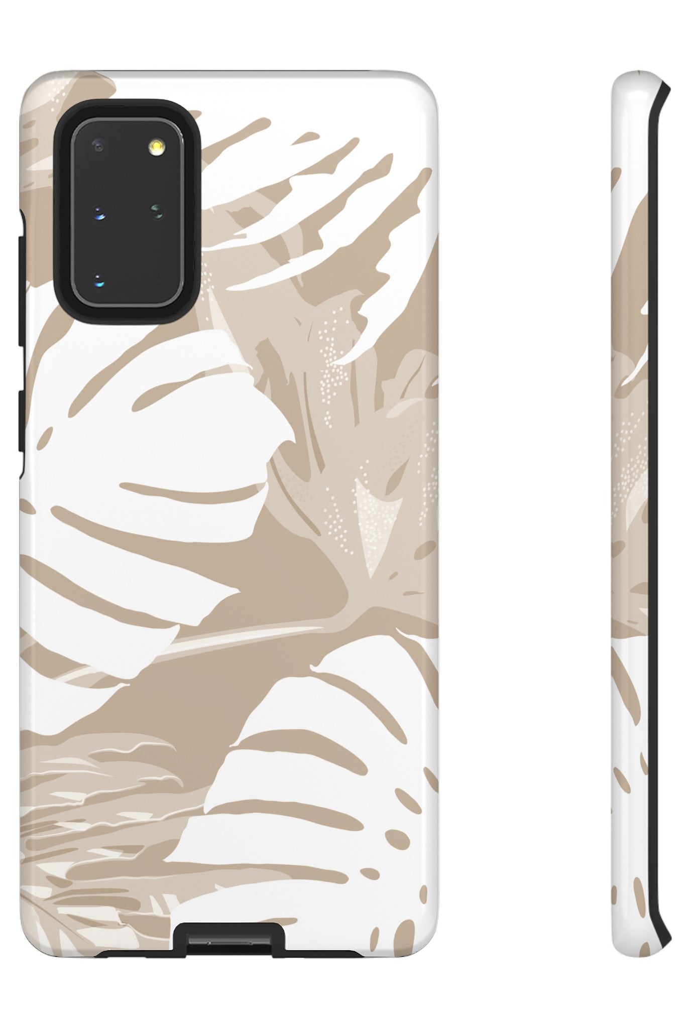Exotic Monstera Tough Samsung Galaxy Case Samsung Galaxy S20+ Glossy - Hawaiian Tropical Monstera Botanical Neutral Design - The Local Banyan