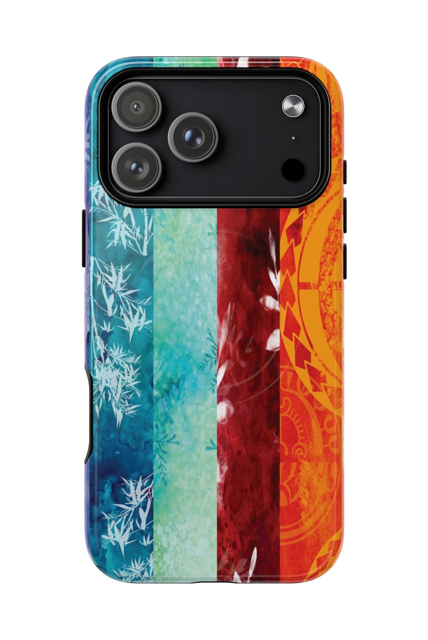 Woman holding Island Vibes MagSafe iPhone Case - Hawaiian Colorful Tropical Floral Design - The Local Banyan