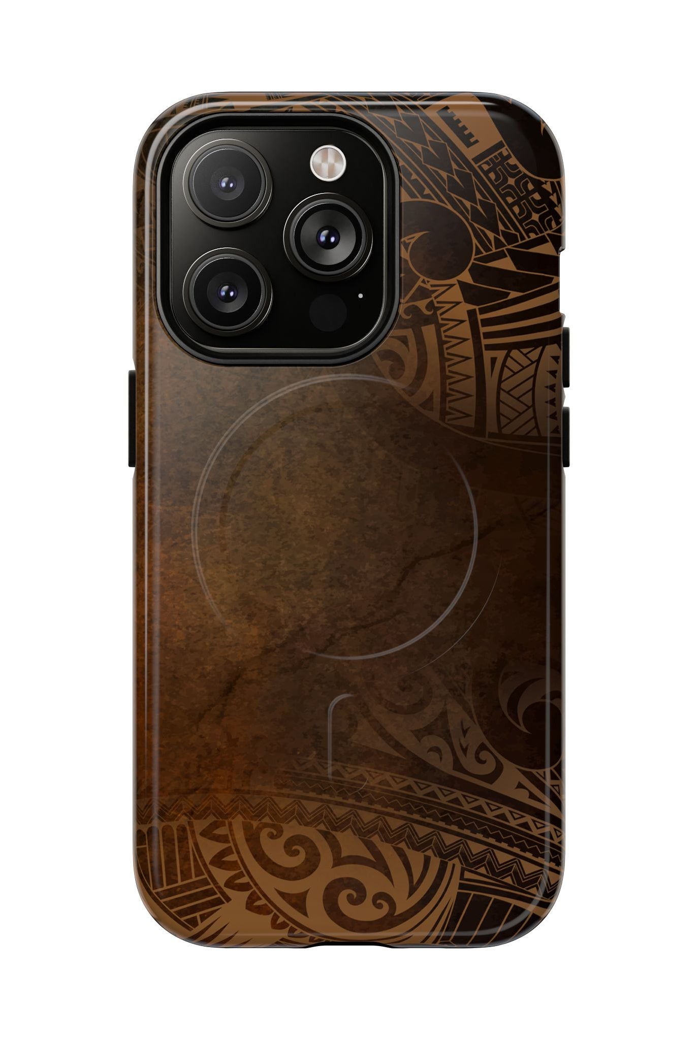 Aloha Aina MagSafe iPhone Case iPhone 14 Pro Glossy - Hawaiian Earth Tone Polynesian Tribal Design - The Local Banyan