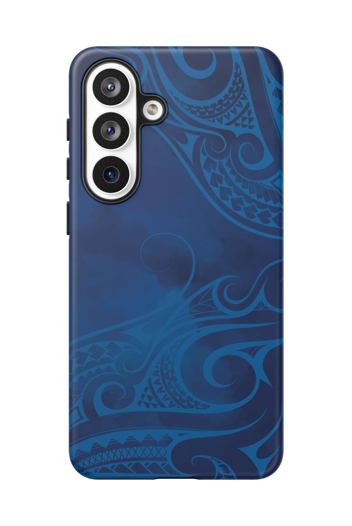 Kai Legacy Tough Samsung Galaxy Case Detail View - Hawaiian Ocean Blue Polynesian Tribal Design Close Up - The Local Banyan