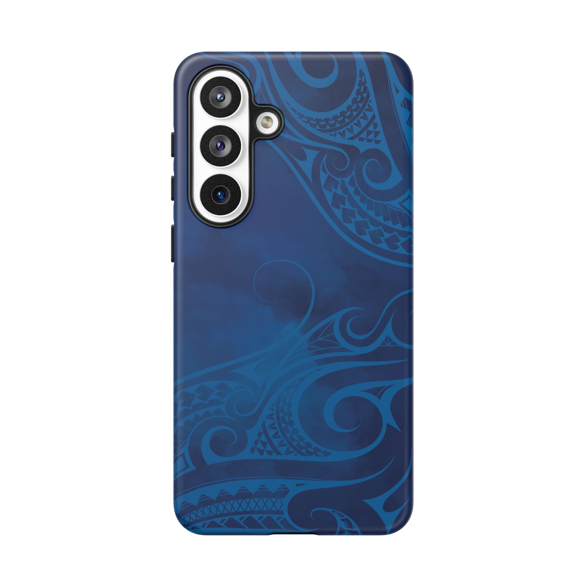 Kai Legacy Tough Samsung Galaxy Case Detail View - Hawaiian Ocean Blue Polynesian Tribal Design Close Up - The Local Banyan