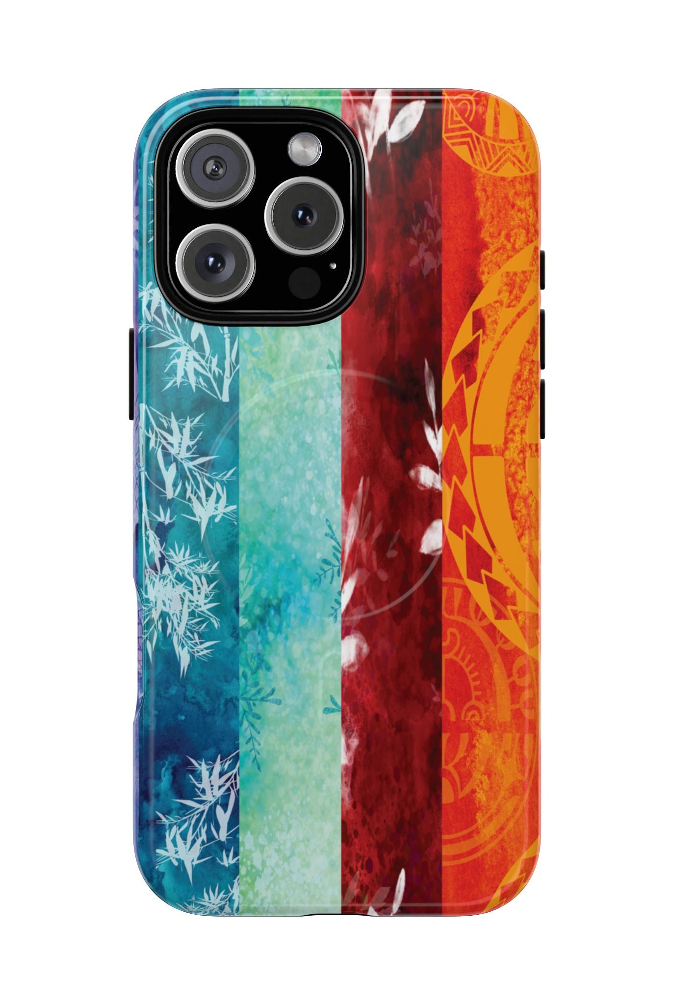Island Vibes MagSafe iPhone Case iPhone 16 Pro Max Glossy - Hawaiian Colorful Tropical Floral Design - The Local Banyan