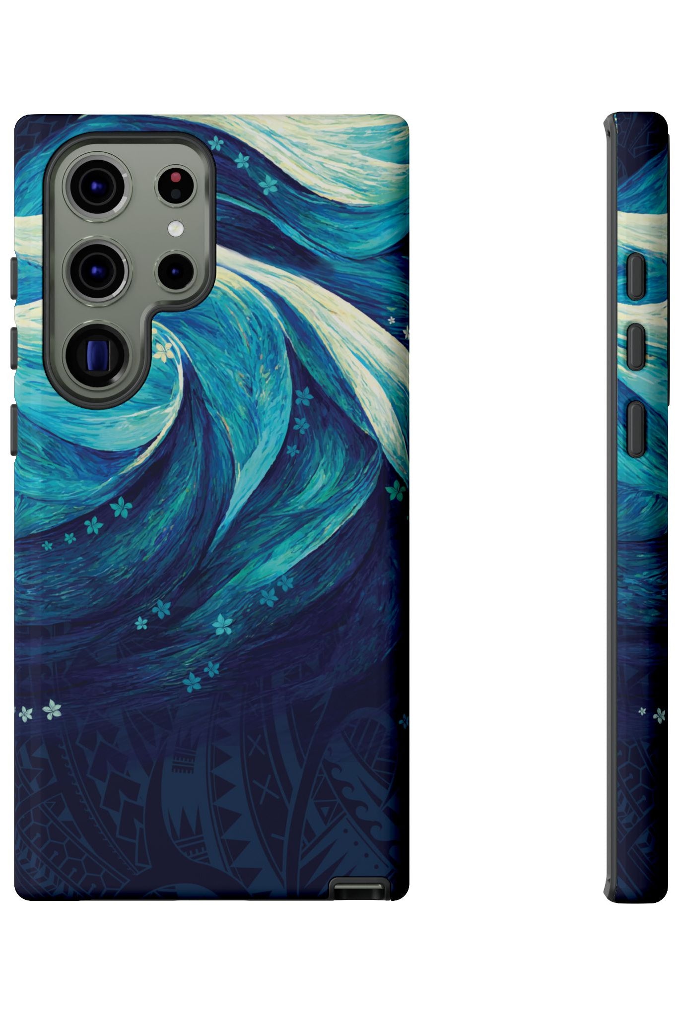 Eternal Mana Tough Samsung Galaxy Case Side View - Dual Layer Drop Protection Hawaiian Phone Case - The Local Banyan