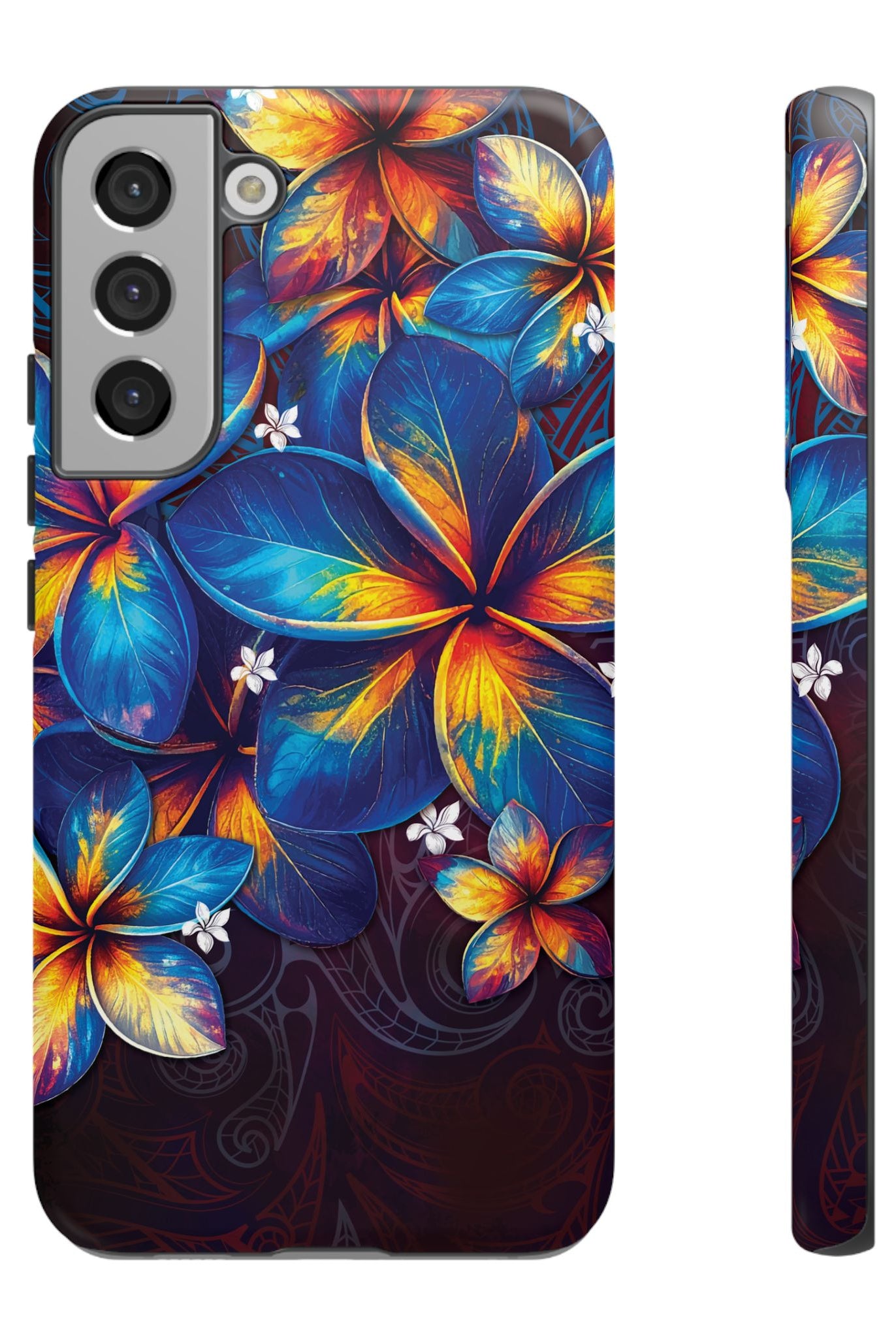 Nohea Twilight Tough Samsung Galaxy Case Side View - Dual Layer Drop Protection Hawaiian Phone Case - The Local Banyan