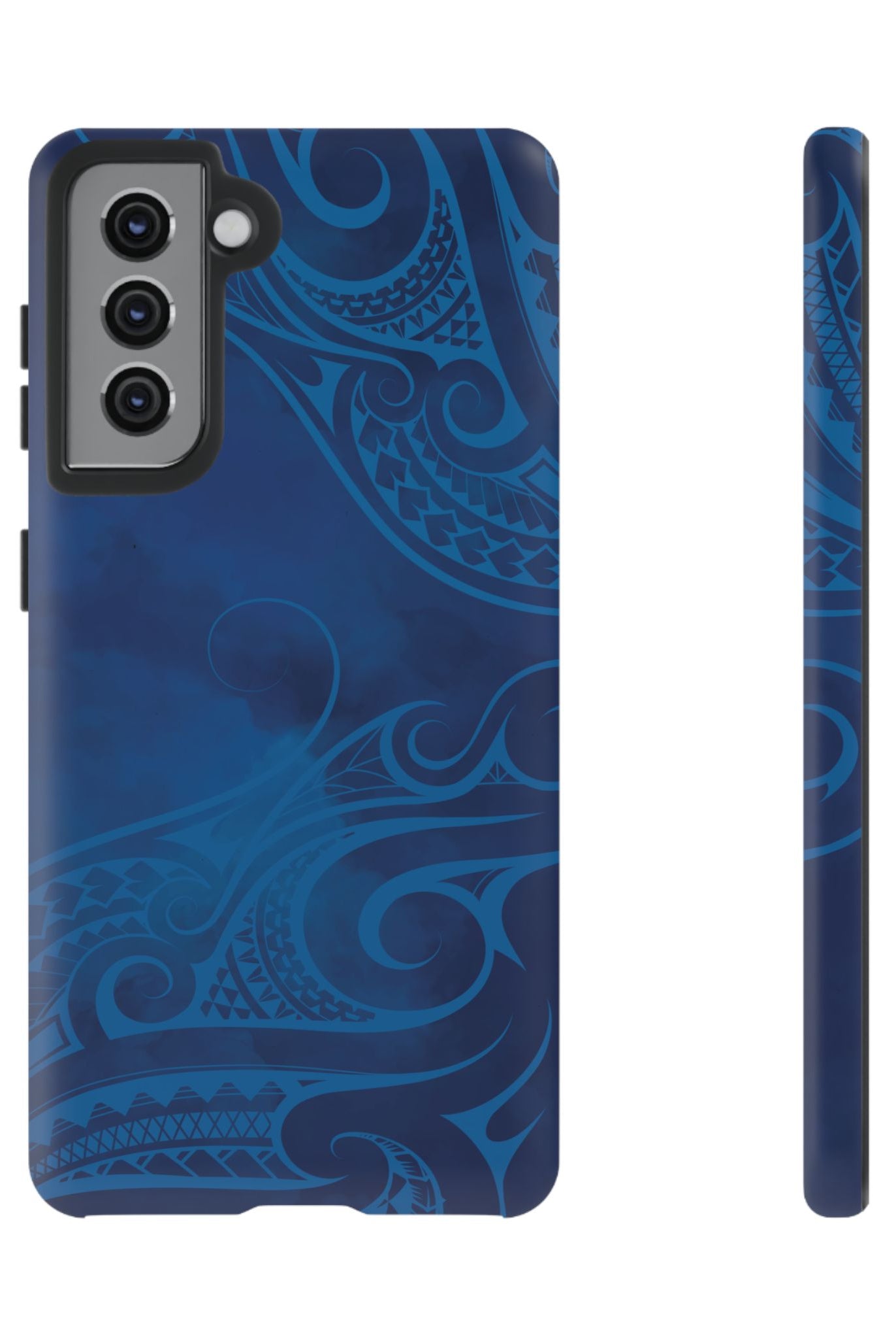 Kai Legacy Tough Samsung Galaxy Case Samsung Galaxy S21 Matte - Hawaiian Ocean Blue Polynesian Tribal Design - The Local Banyan