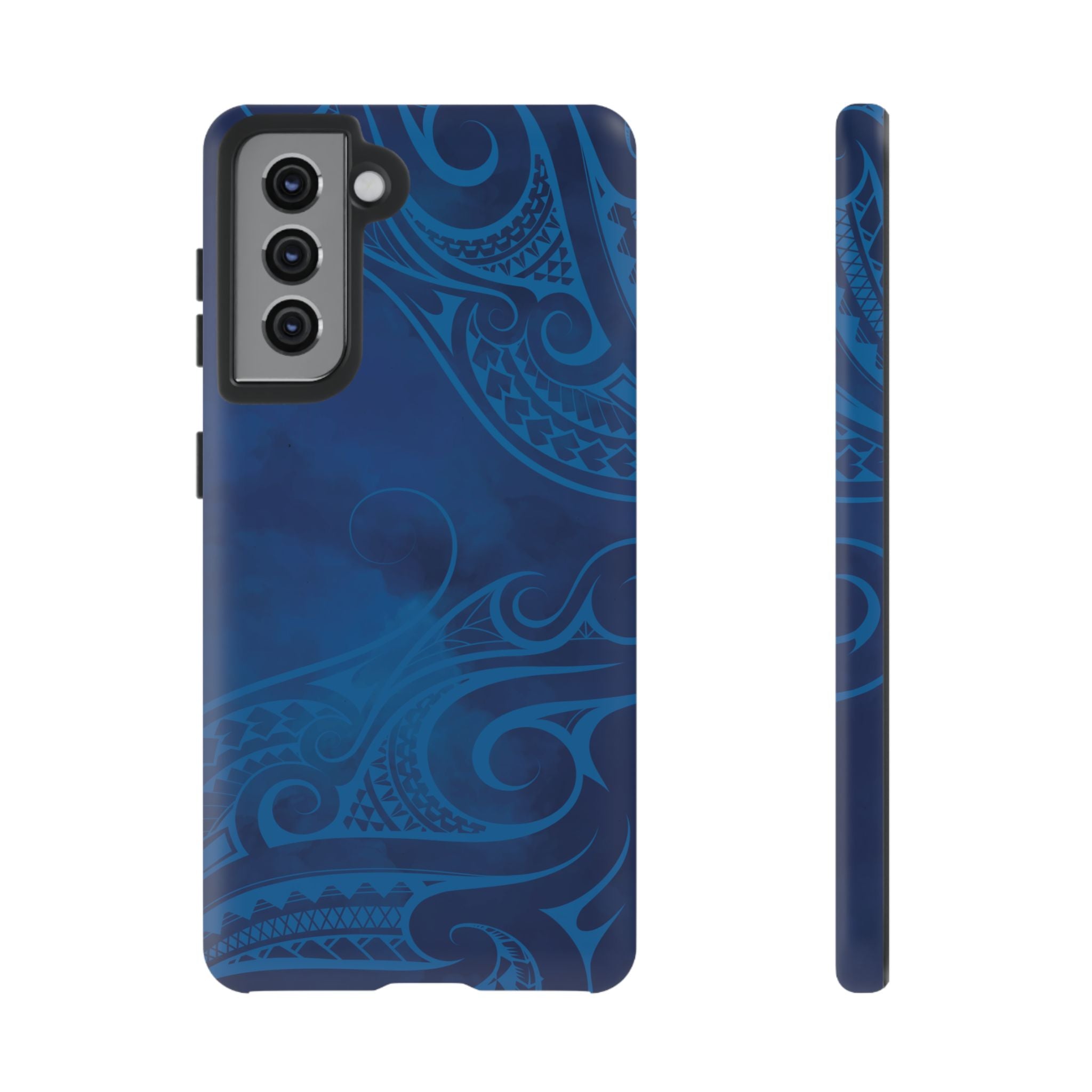Kai Legacy Tough Samsung Galaxy Case Samsung Galaxy S21 Matte - Hawaiian Ocean Blue Polynesian Tribal Design - The Local Banyan