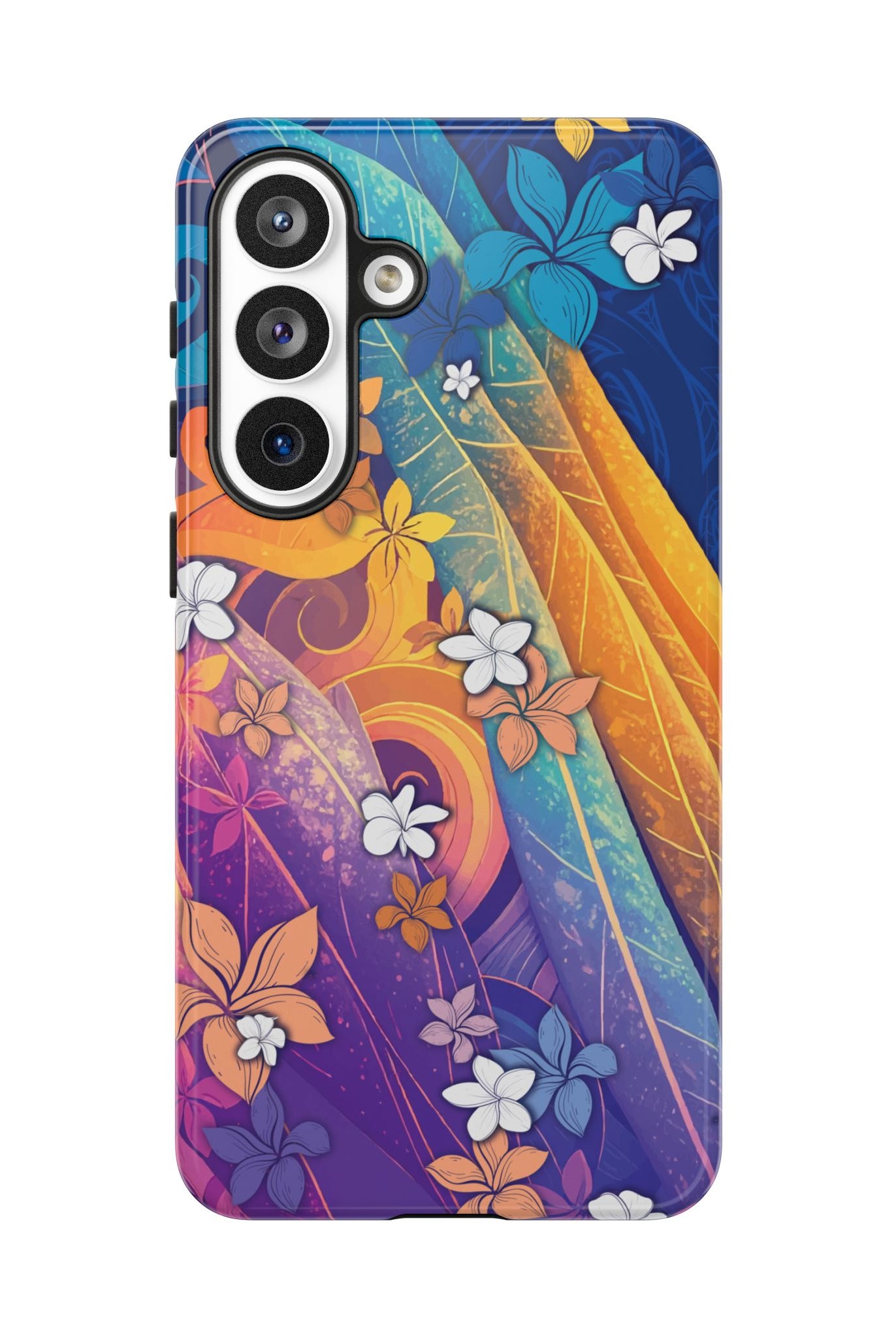 Mauna Sunrise Tough Samsung Galaxy Case Side View - Dual Layer Drop Protection Hawaiian Phone Case - The Local Banyan