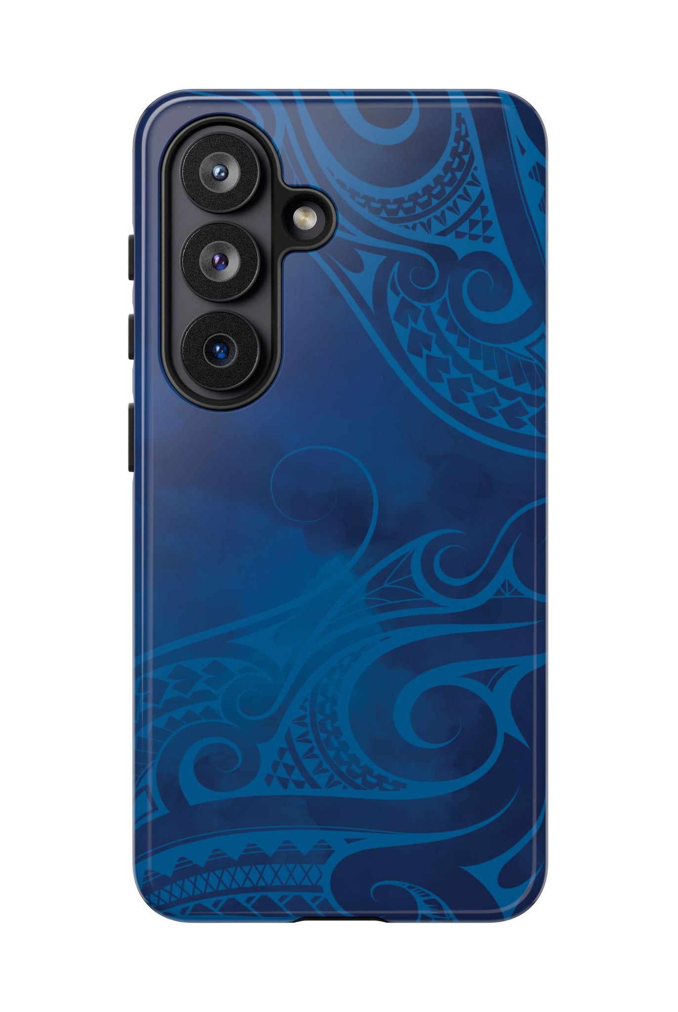 Kai Legacy Tough Samsung Galaxy Case Detail View - Hawaiian Ocean Blue Polynesian Tribal Design Close Up - The Local Banyan