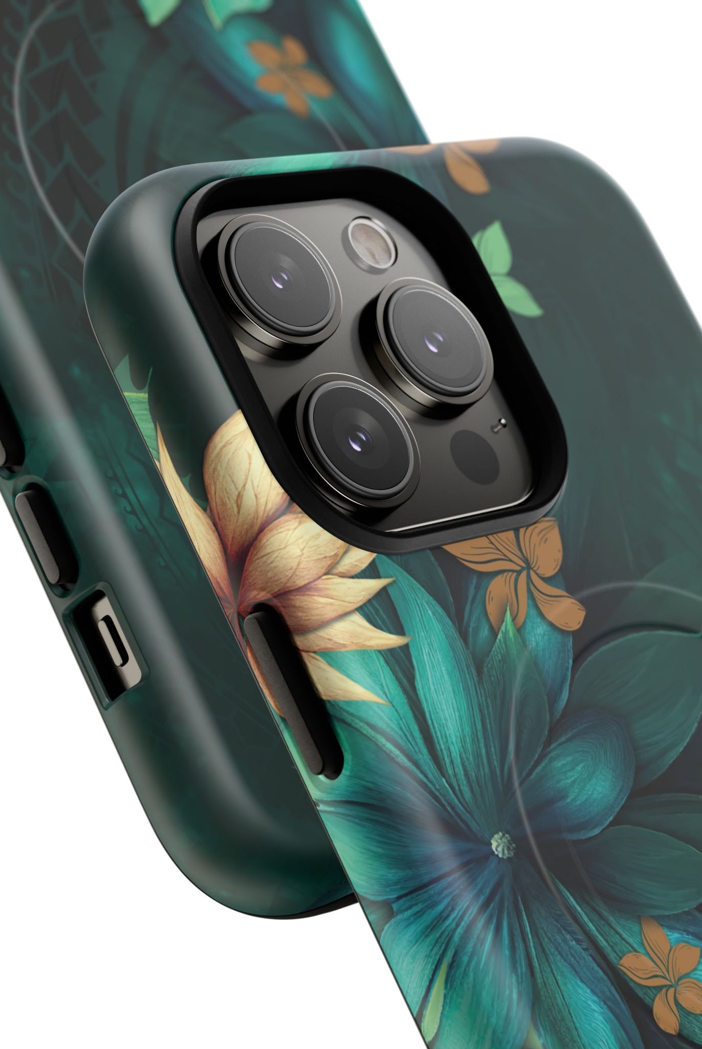 Aloha Whispers MagSafe iPhone Case Side View - Dual Layer Drop Protection Hawaiian Phone Case - The Local Banyan