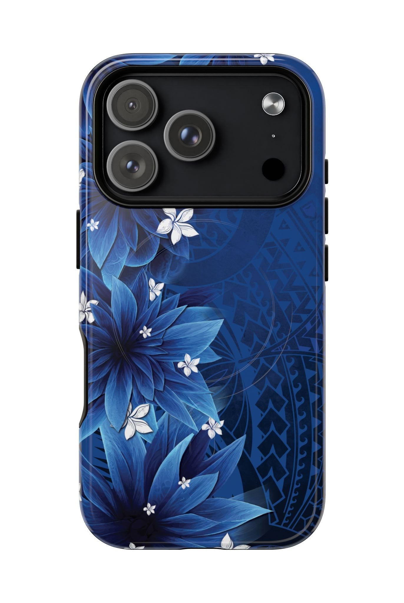 Hoku Pua MagSafe iPhone Case Side View - Dual Layer Drop Protection Hawaiian Phone Case - The Local Banyan