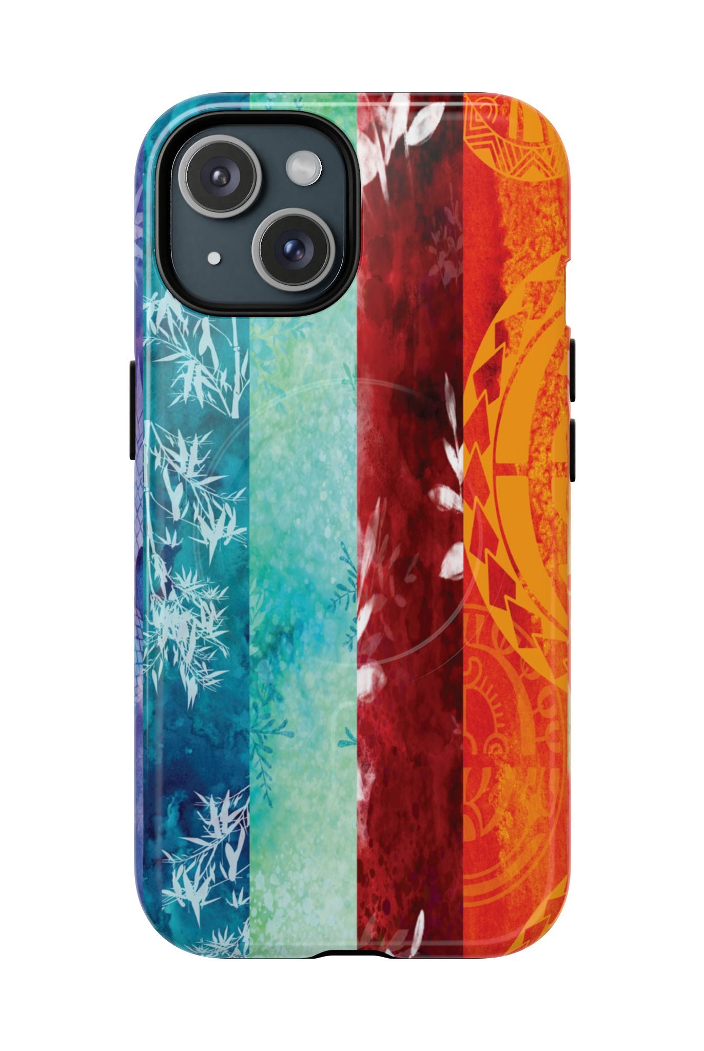 Island Vibes MagSafe iPhone Case iPhone 15 Glossy - Hawaiian Colorful Tropical Floral Design - The Local Banyan