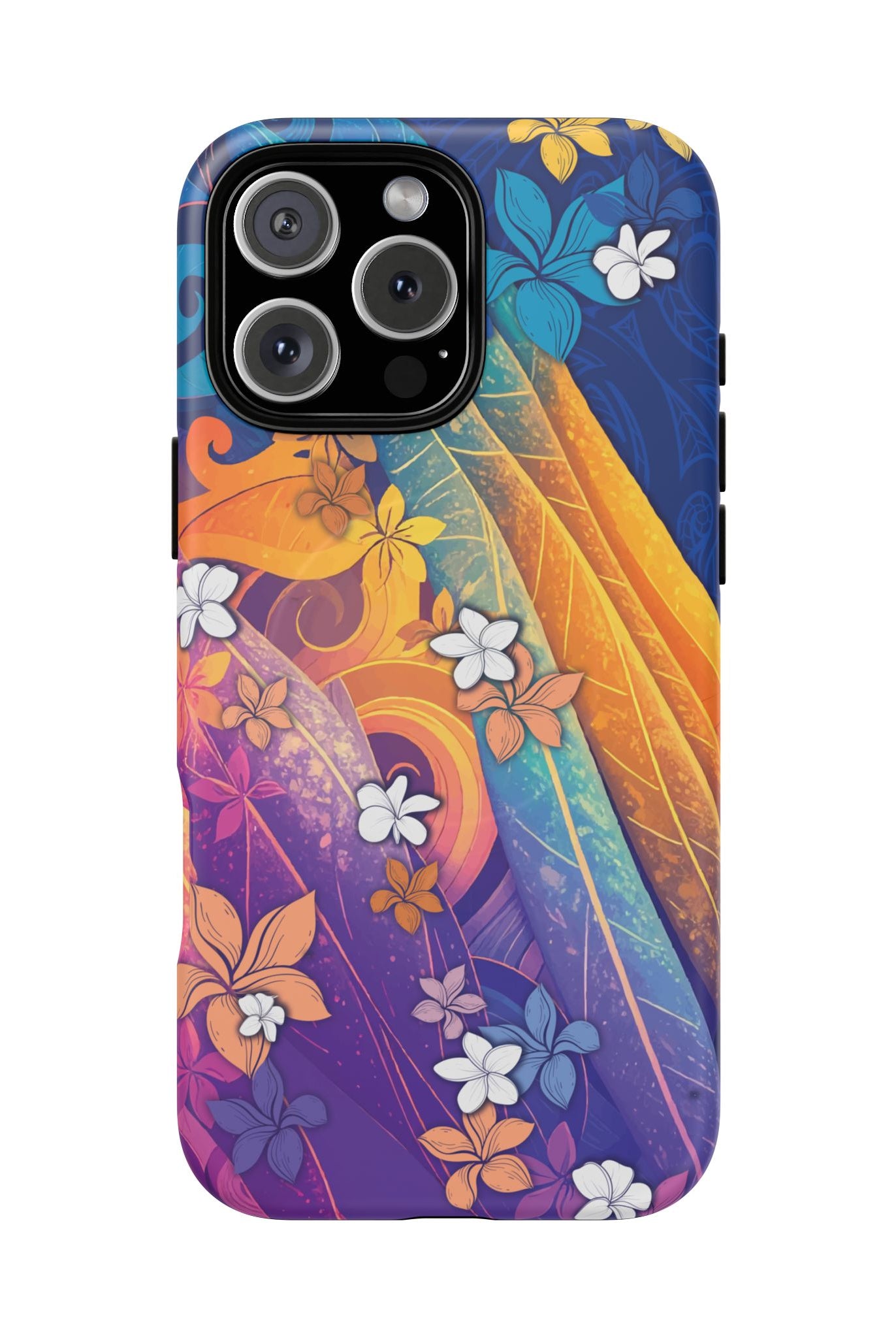 Mauna Sunrise MagSafe iPhone Case iPhone 16 Pro Max Matte - Hawaiian Colorful Sunrise Plumeria Design - The Local Banyan