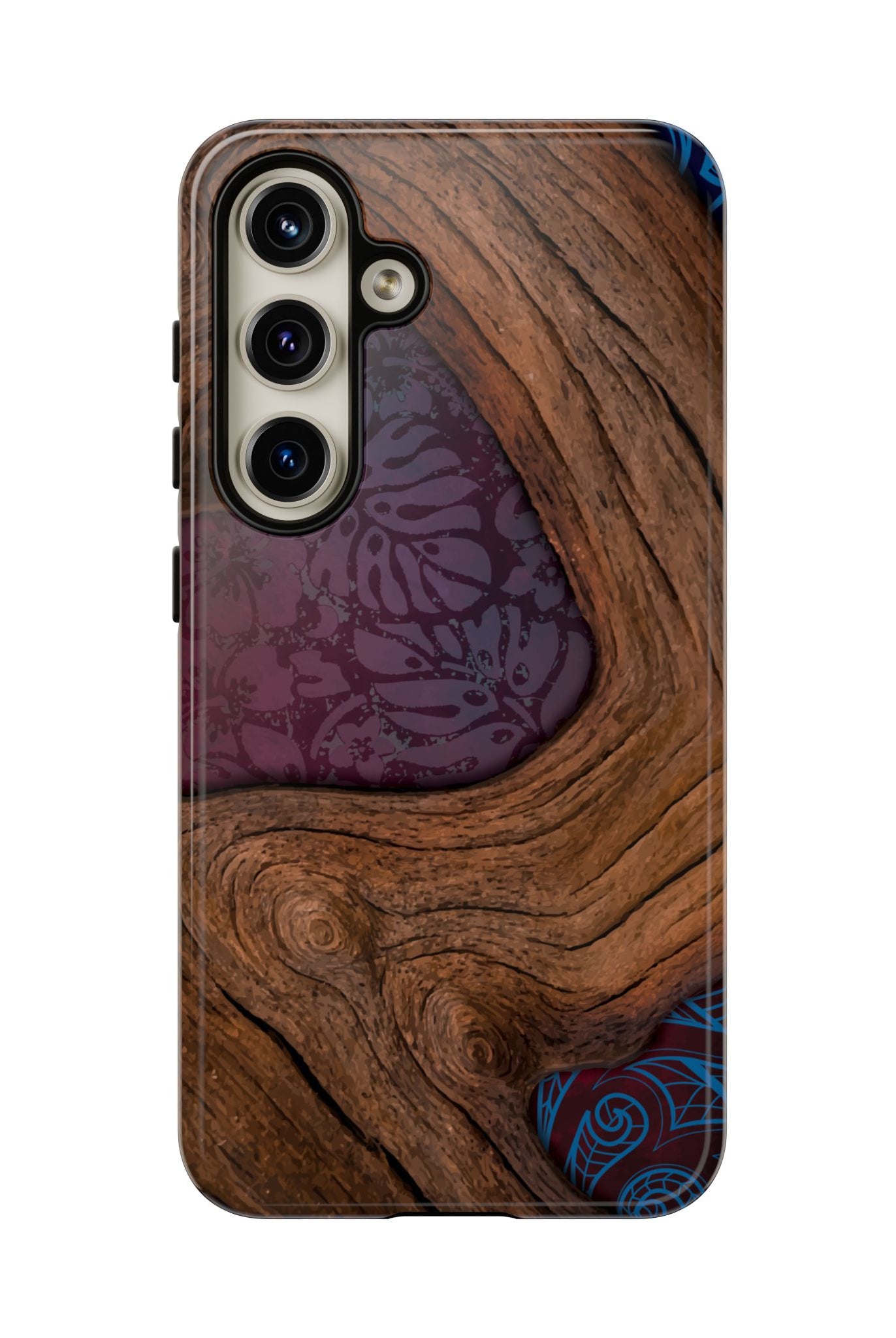 Rooted Tough Samsung Galaxy Case Side View - Dual Layer Drop Protection Hawaiian Phone Case - The Local Banyan