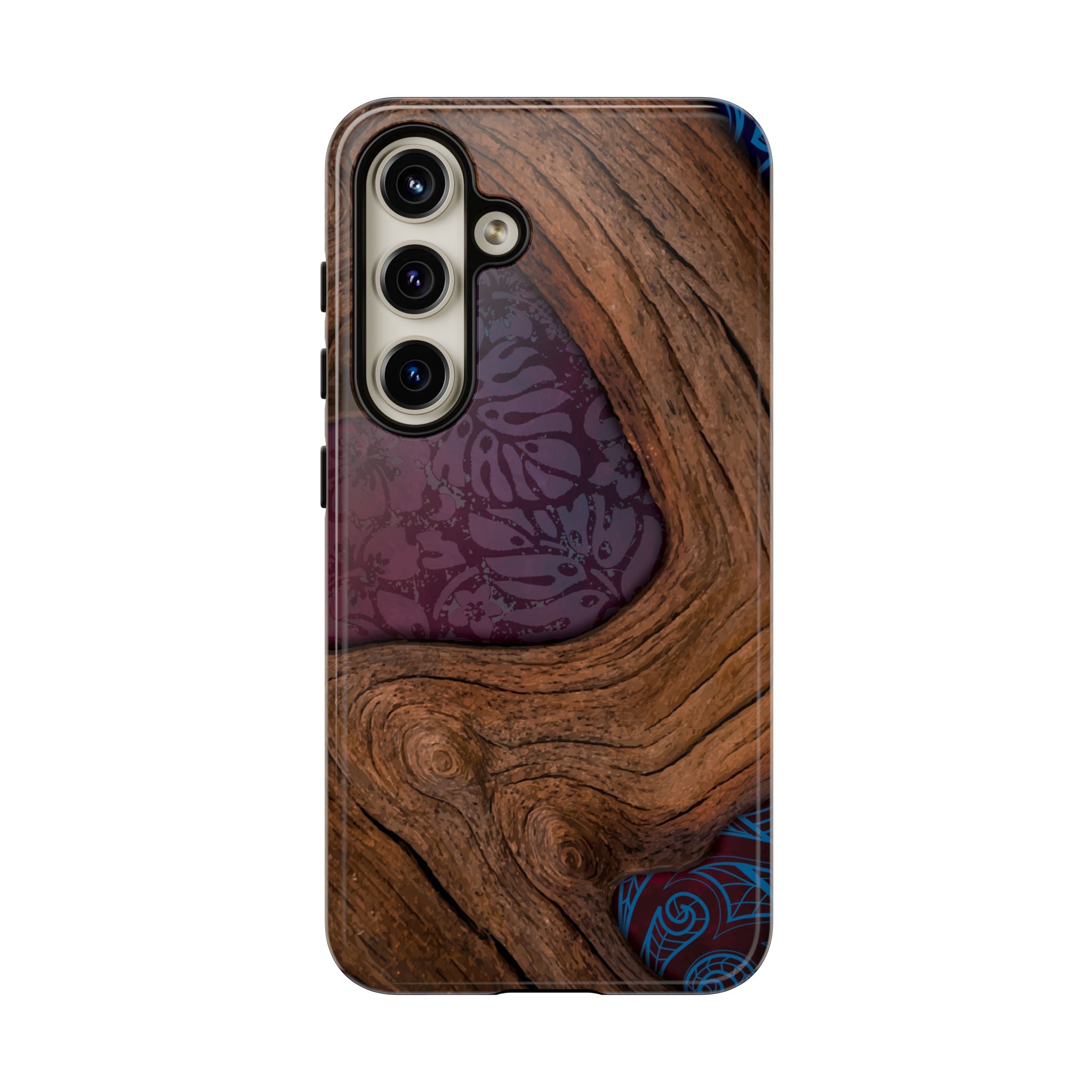 Rooted Tough Samsung Galaxy Case Side View - Dual Layer Drop Protection Hawaiian Phone Case - The Local Banyan