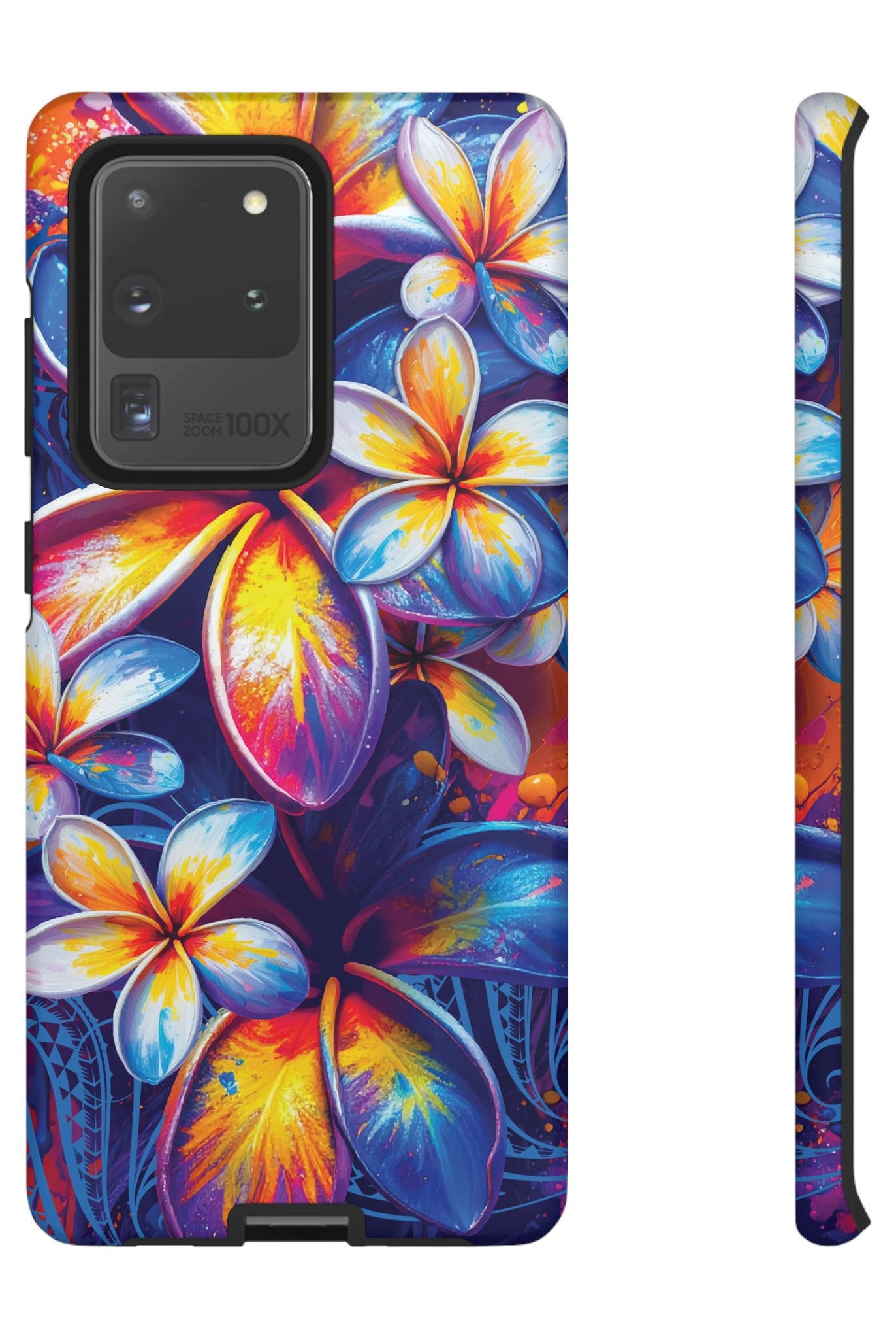 Sunset Ink Tough Samsung Galaxy Case Samsung Galaxy S20 Ultra Matte - Hawaiian Plumeria Street Art Graffiti Tropical Design - The Local Banyan