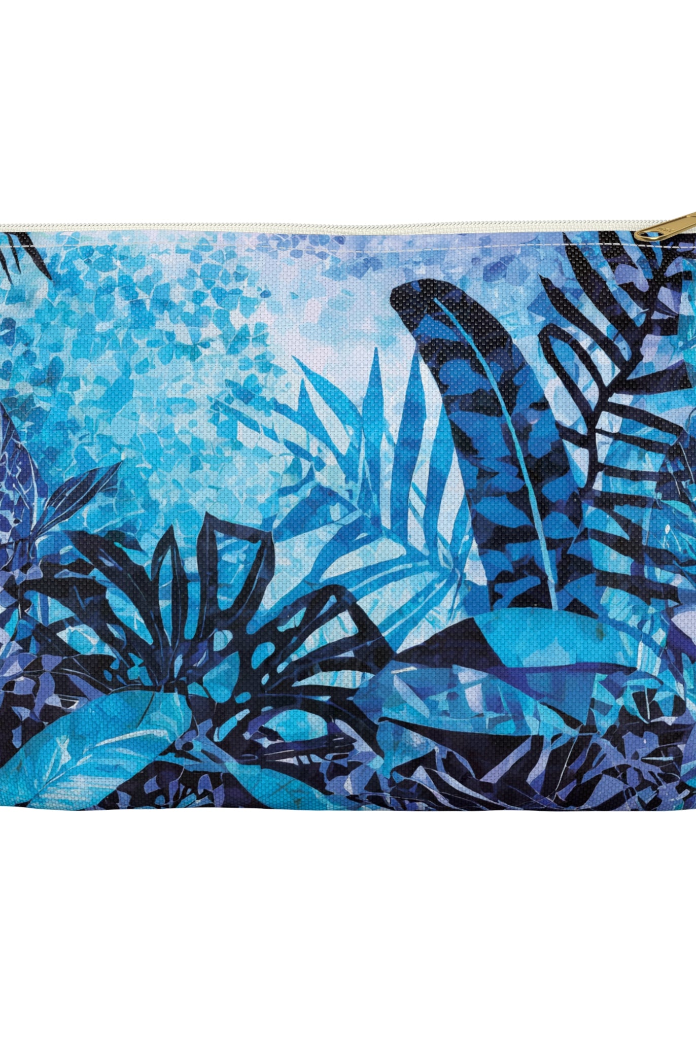 Blue Nahele Jungle Travel Pouch Bag Pouches The Local Banyan Small White zipper