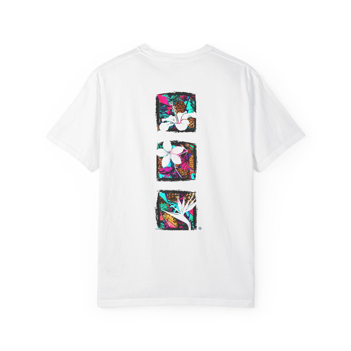 Pineapple Blossom Garment Dyed Tee Topaz Blue 4XL The Local Banyan