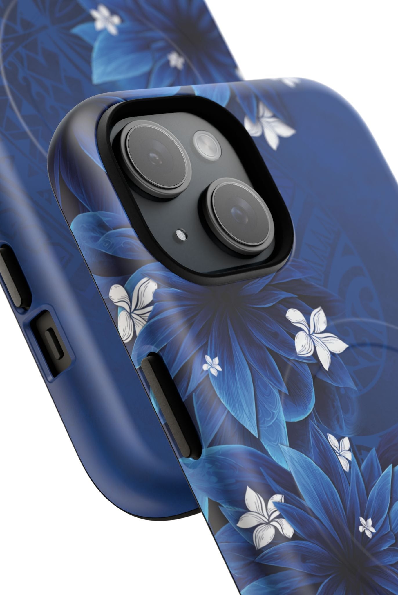 Hoku Pua MagSafe iPhone Case Side View - Dual Layer Drop Protection Hawaiian Phone Case - The Local Banyan