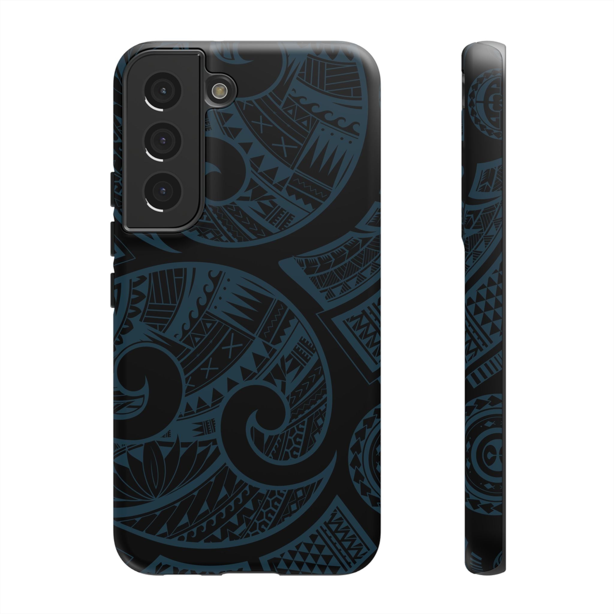 Island Tribal Royal Teal Tough Case for Samsung Galaxy Phone Case The Local Banyan Samsung Galaxy S22 Matte